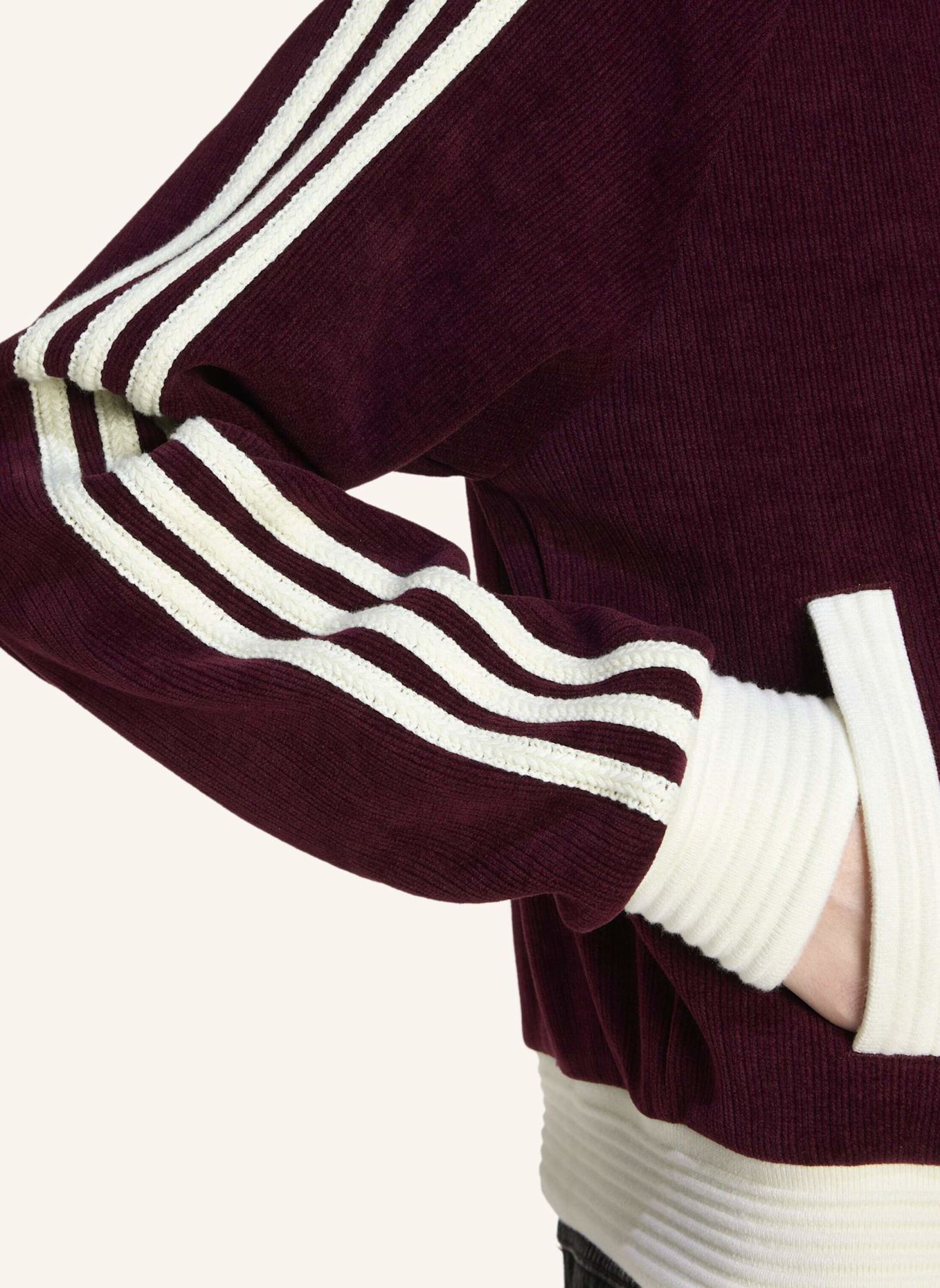 adidas Originals ADIDAS ORIGINALS VELOUR KNIT TRACK TOP: ROT