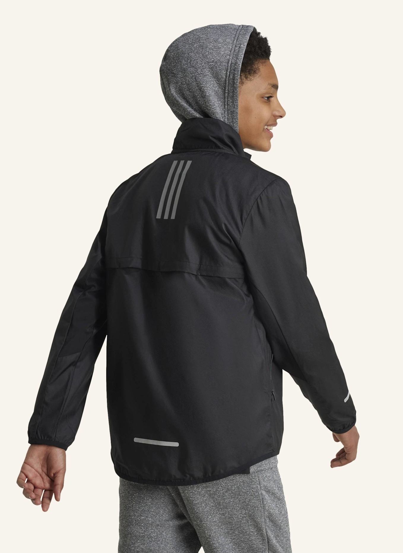 adidas TEAM WIND.RDY KIDS JACKE: SCHWARZ/ SILBER