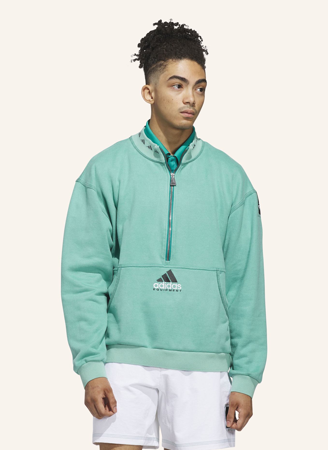 adidas EQUIPMENT QUARTER-ZIP OBERTEIL: GRÜN