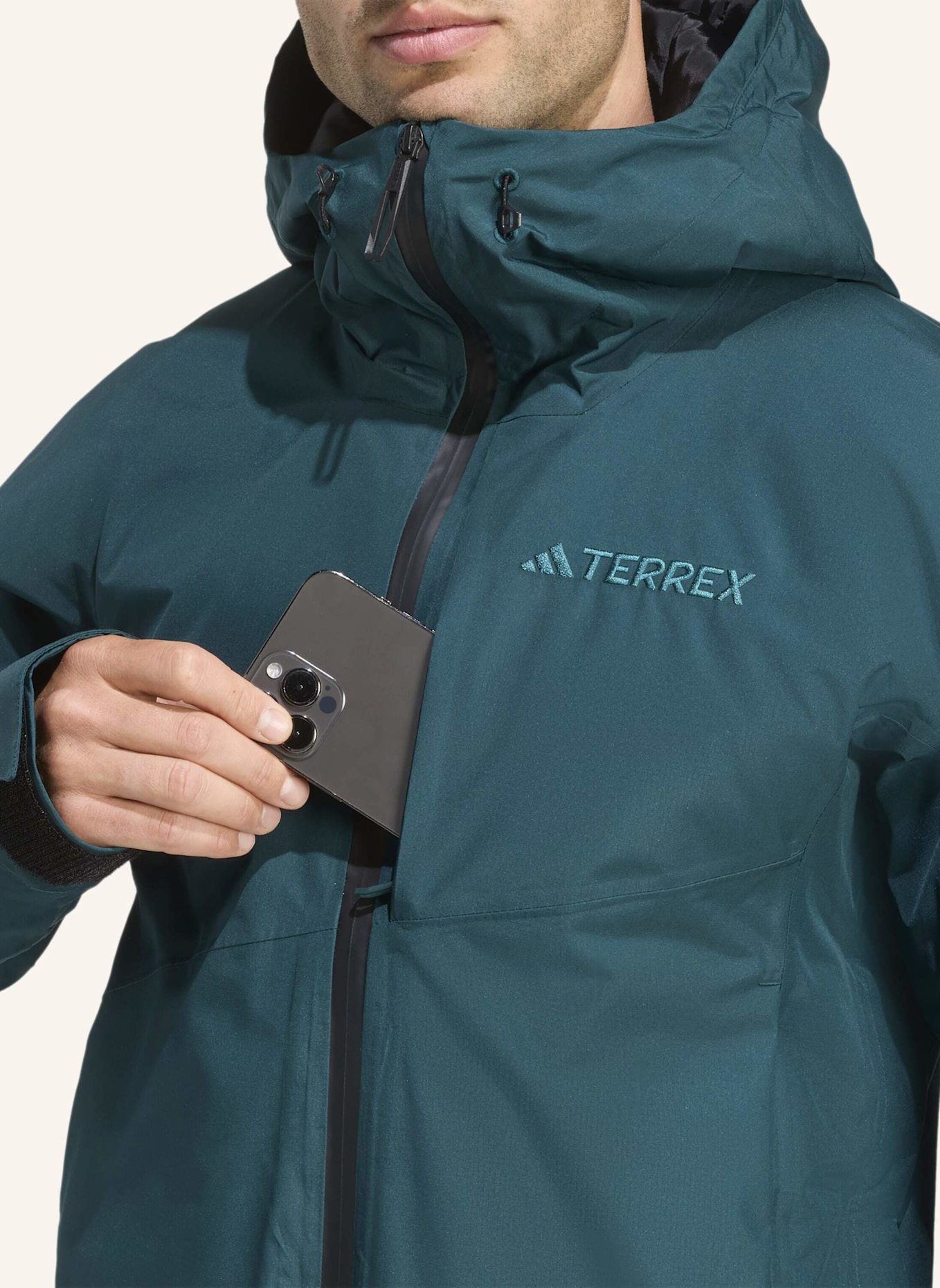 adidas TERREX TERREX XPLORIC 2 LAYER INSULATED CLIMAPROOF JACKE: GRÜN