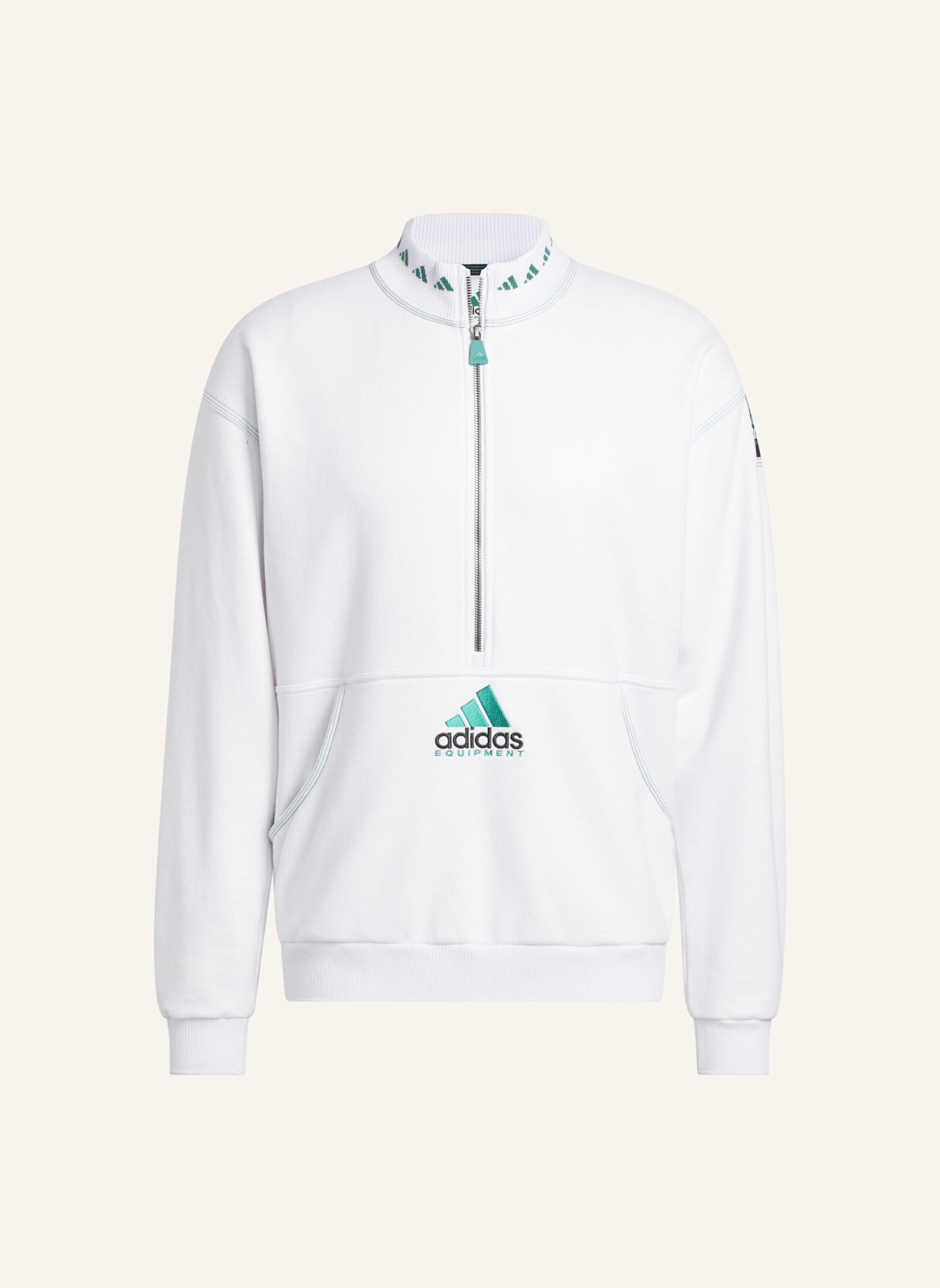 adidas EQUIPMENT QUARTER-ZIP OBERTEIL: WEISS