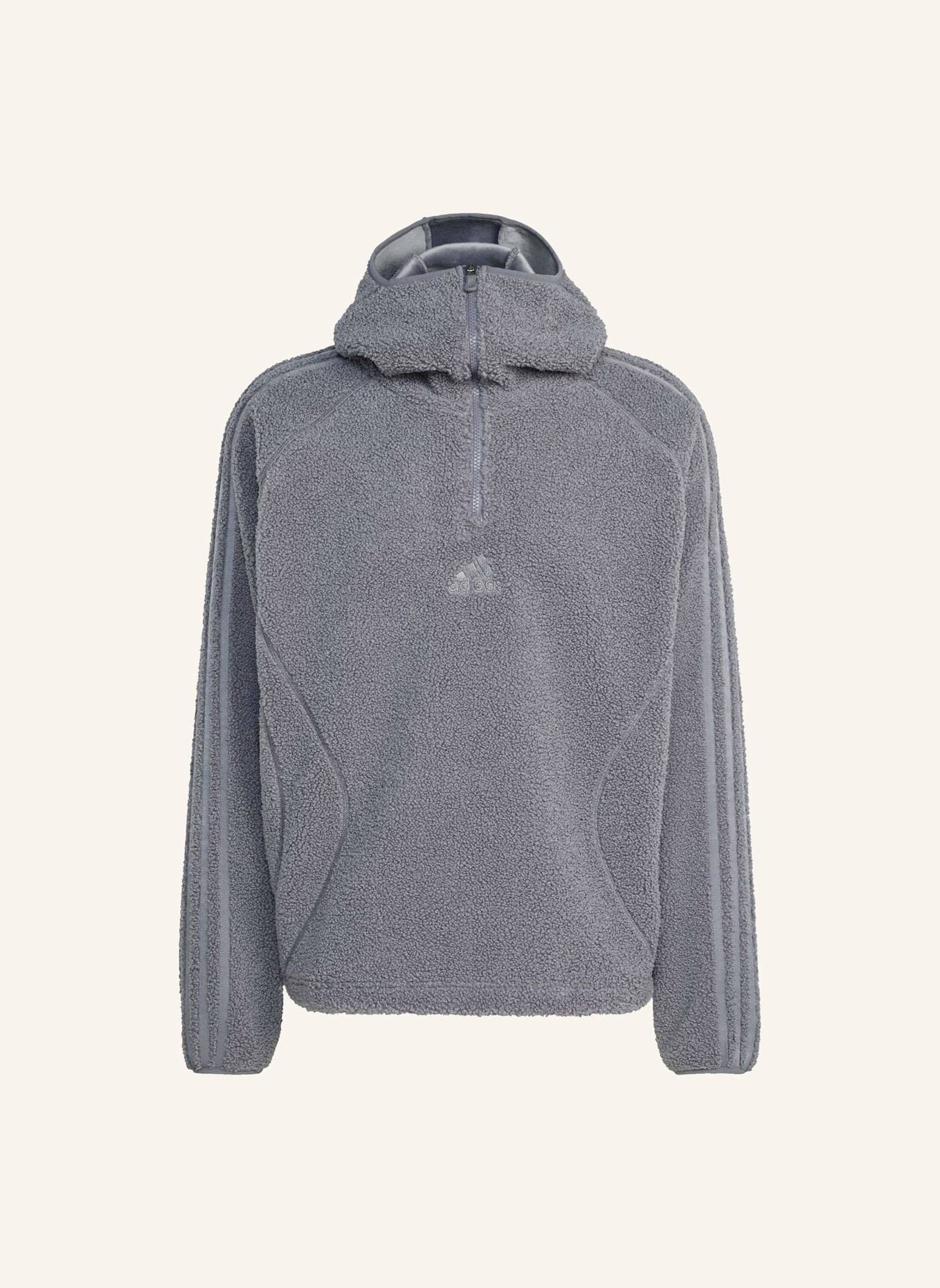adidas Originals BORG FLEECE TEAMGEIST 1/4 ZIP HOODIE: GRAU
