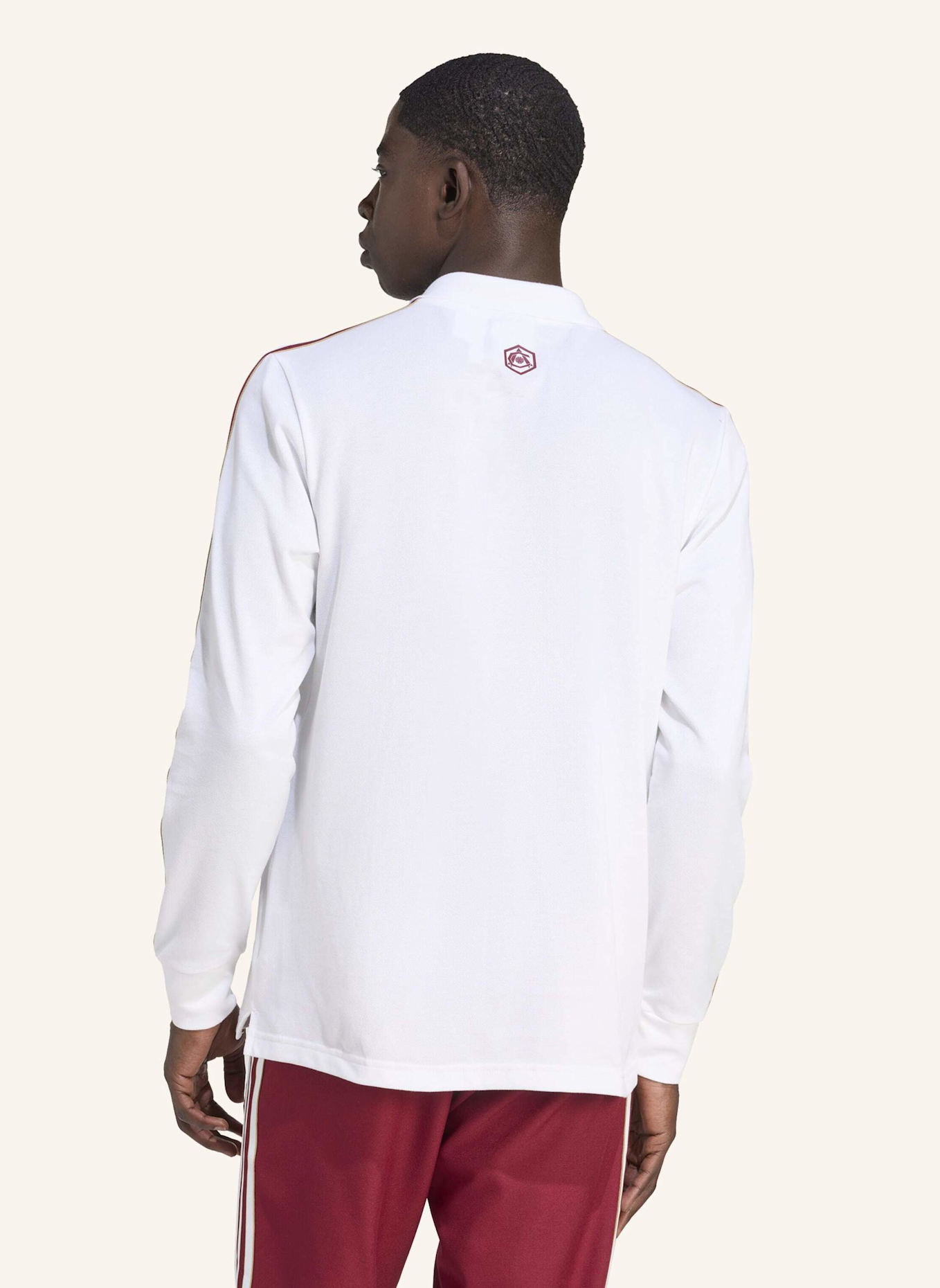 adidas Originals FC ARSENAL TERRACE ICONS LONGSLEEVE POLOSHIRT: WEISS