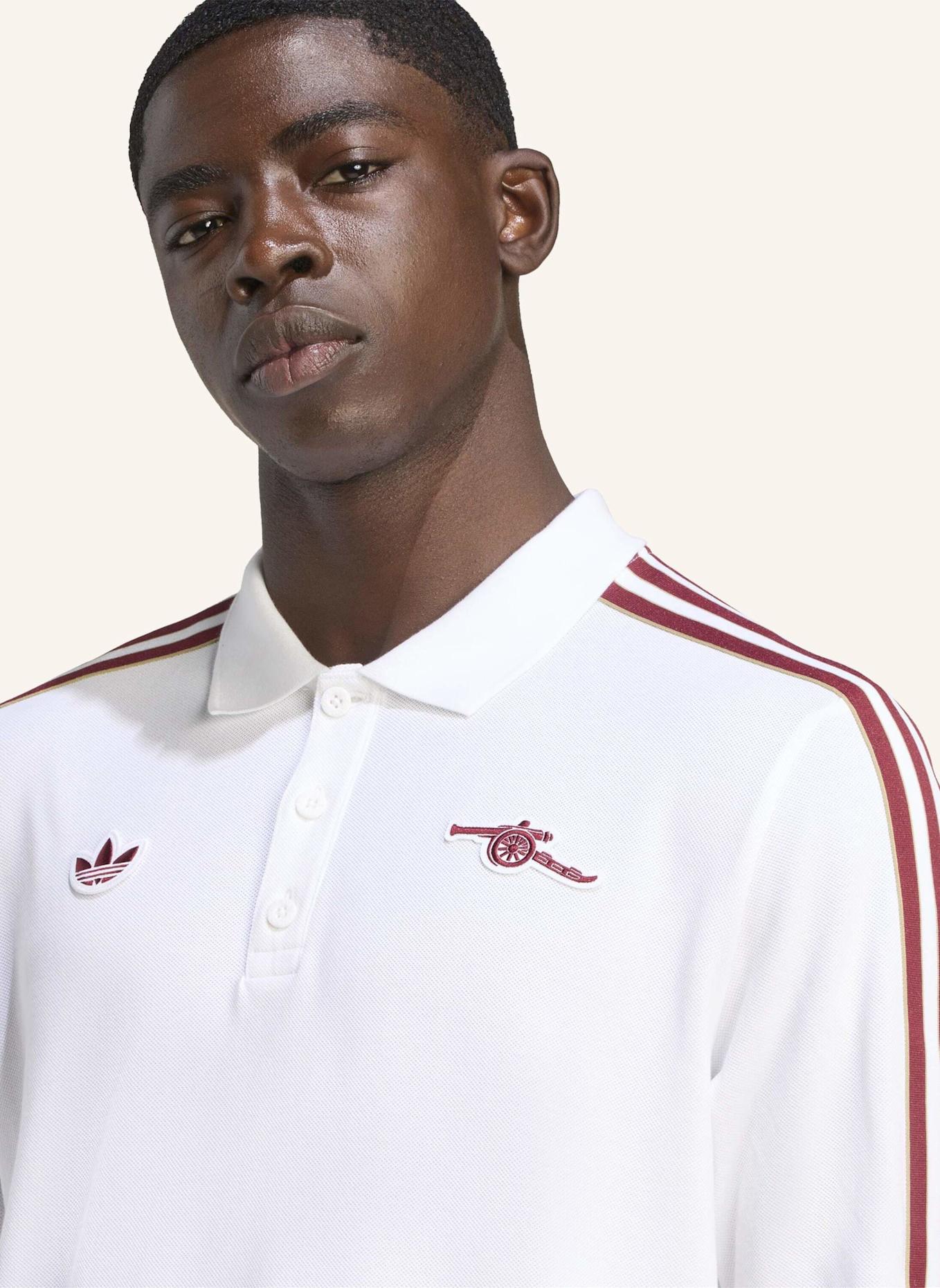 adidas Originals FC ARSENAL TERRACE ICONS LONGSLEEVE POLOSHIRT: WEISS