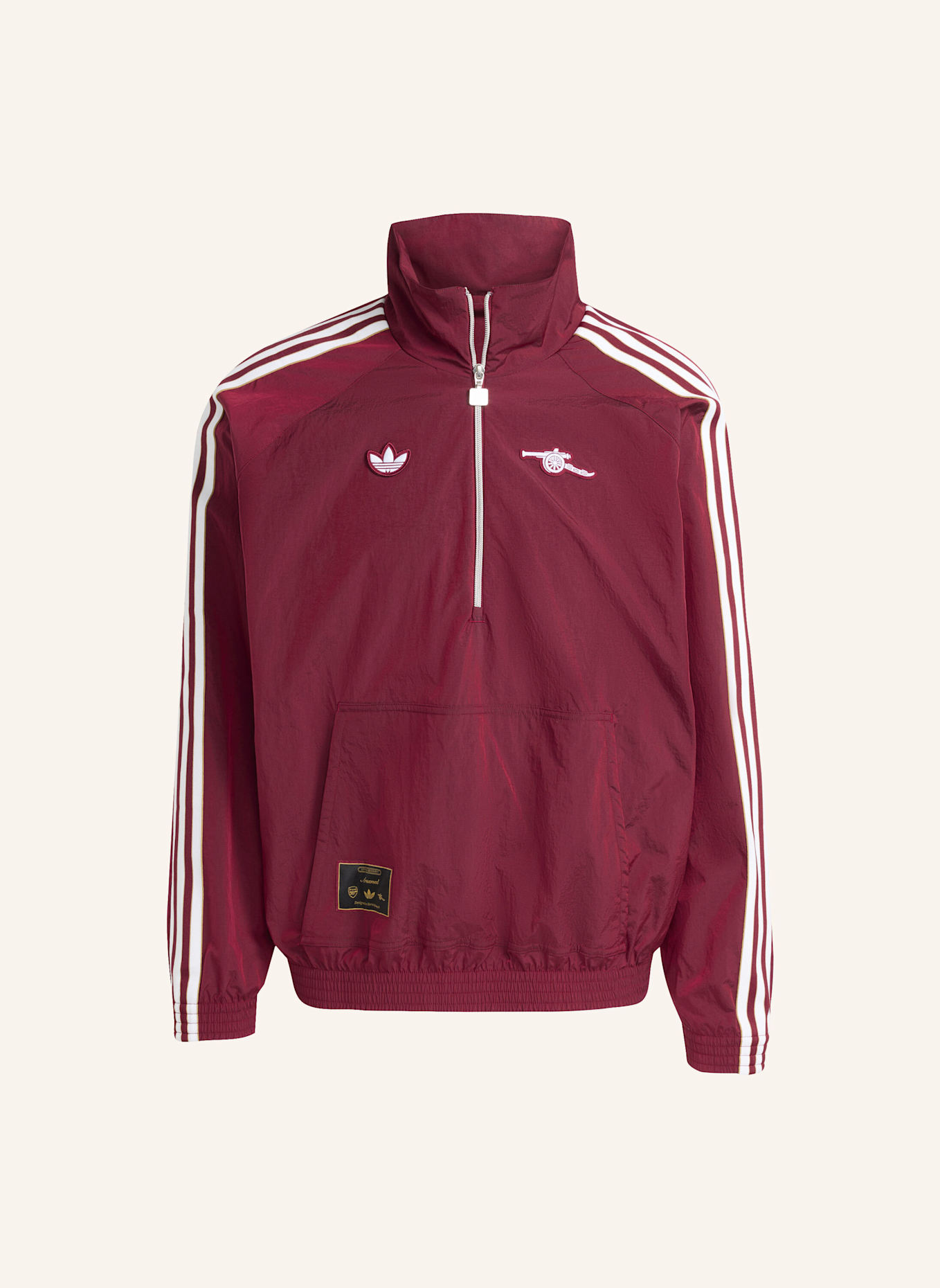 adidas Originals ARSENAL TERRACE ICONS JACKE MIT REISSVERSCHLUSS BIS ZUR BRUST: ROT