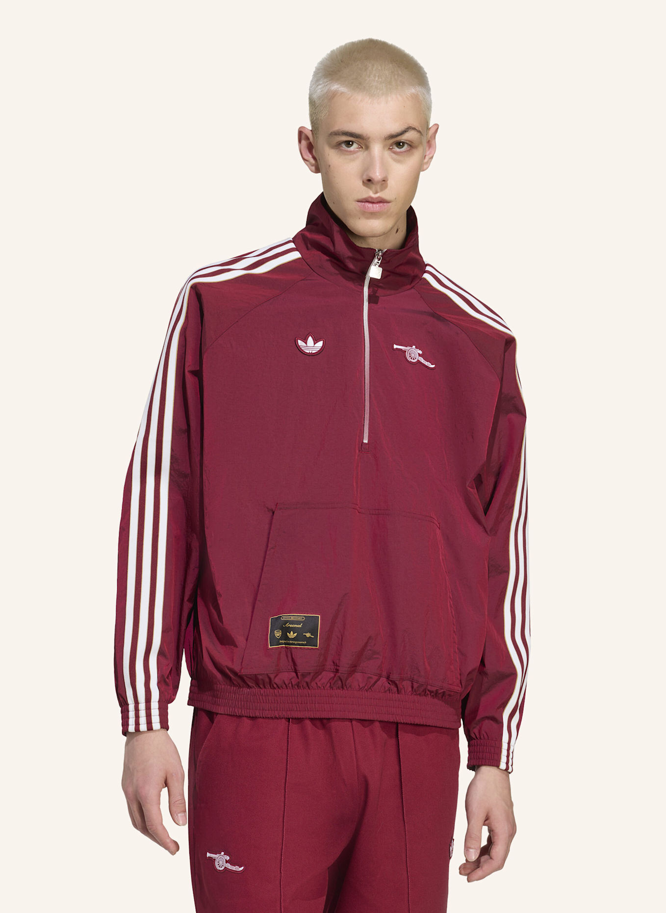 adidas Originals ARSENAL TERRACE ICONS JACKE MIT REISSVERSCHLUSS BIS ZUR BRUST: ROT