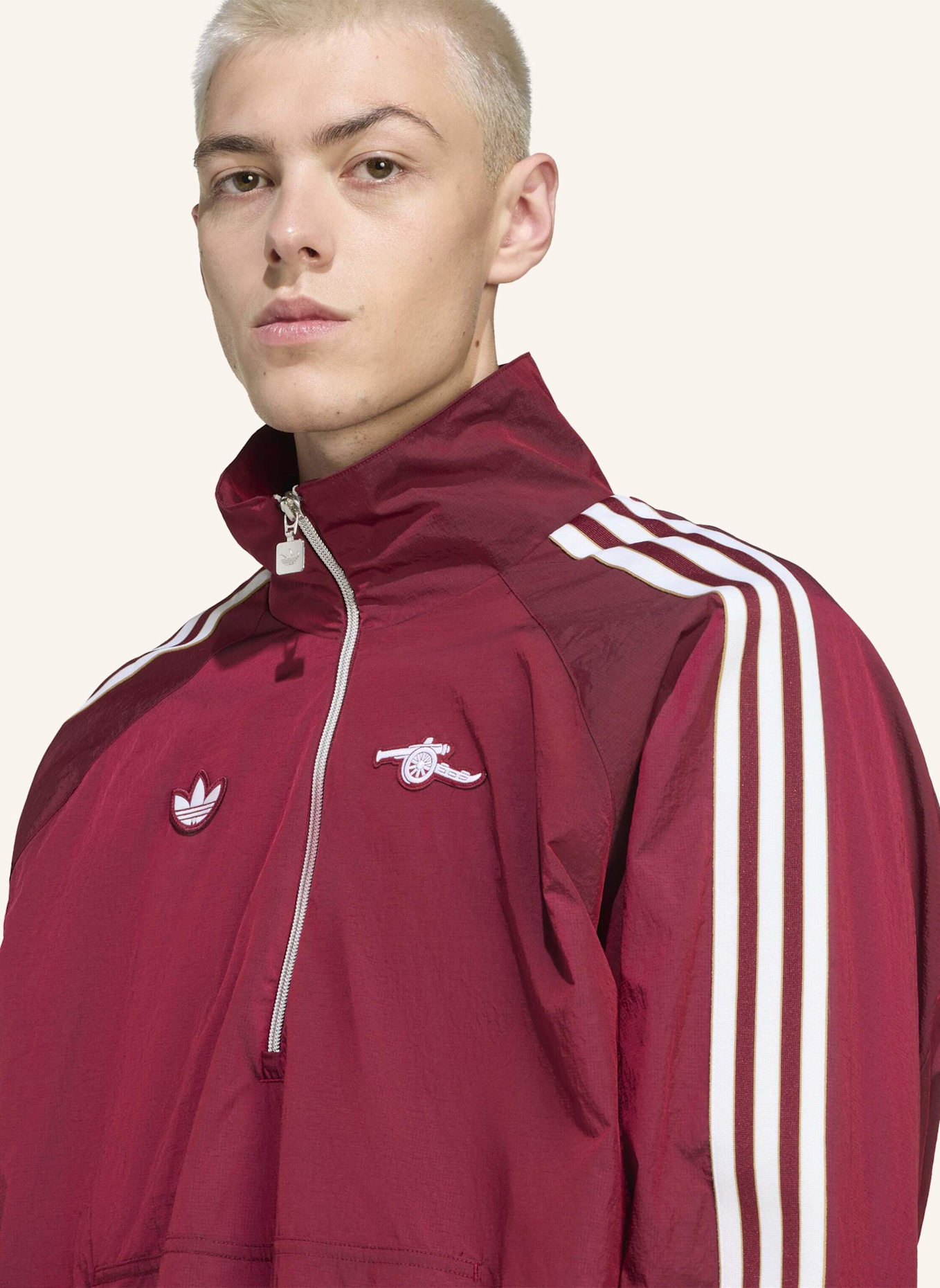 adidas Originals ARSENAL TERRACE ICONS JACKE MIT REISSVERSCHLUSS BIS ZUR BRUST: ROT