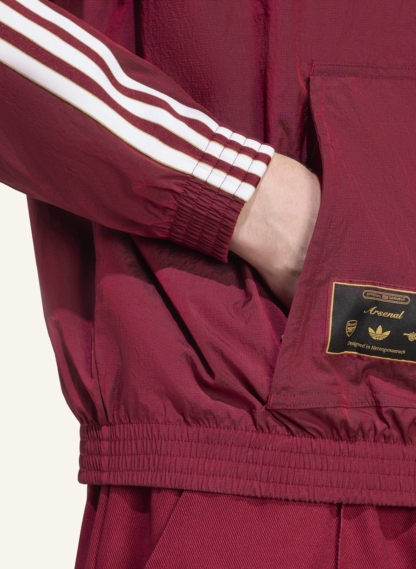 adidas Originals ARSENAL TERRACE ICONS JACKE MIT REISSVERSCHLUSS BIS ZUR BRUST: ROT