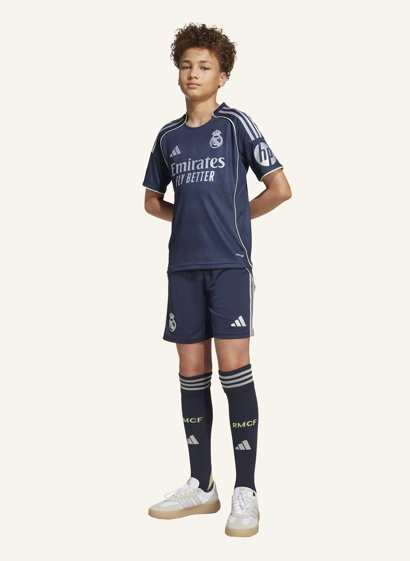 adidas REAL MADRID 25/26 AWAY JUNIOR-AUSRÜSTUNG: BLAU