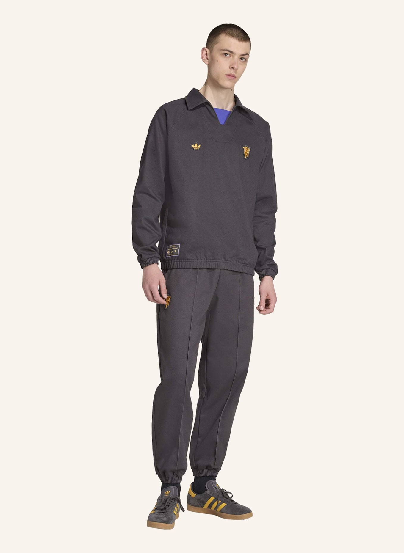 adidas Originals MANCHESTER UNITED TERRACE ICONS DRILL TOP: SCHWARZ