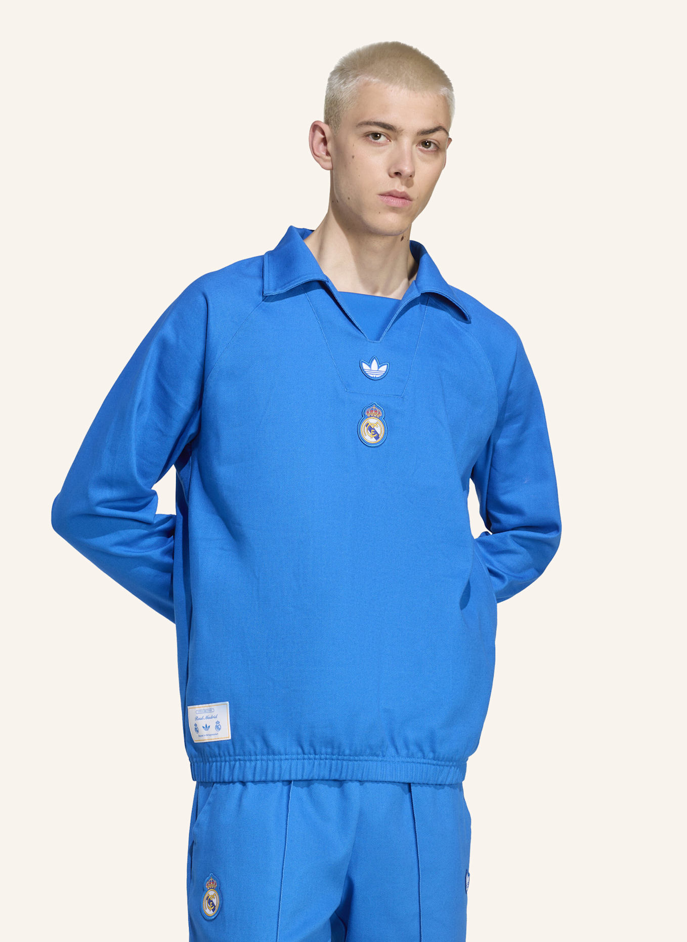 adidas Originals REAL MADRID TERRACE ICONS DRILL TOP: BLAU