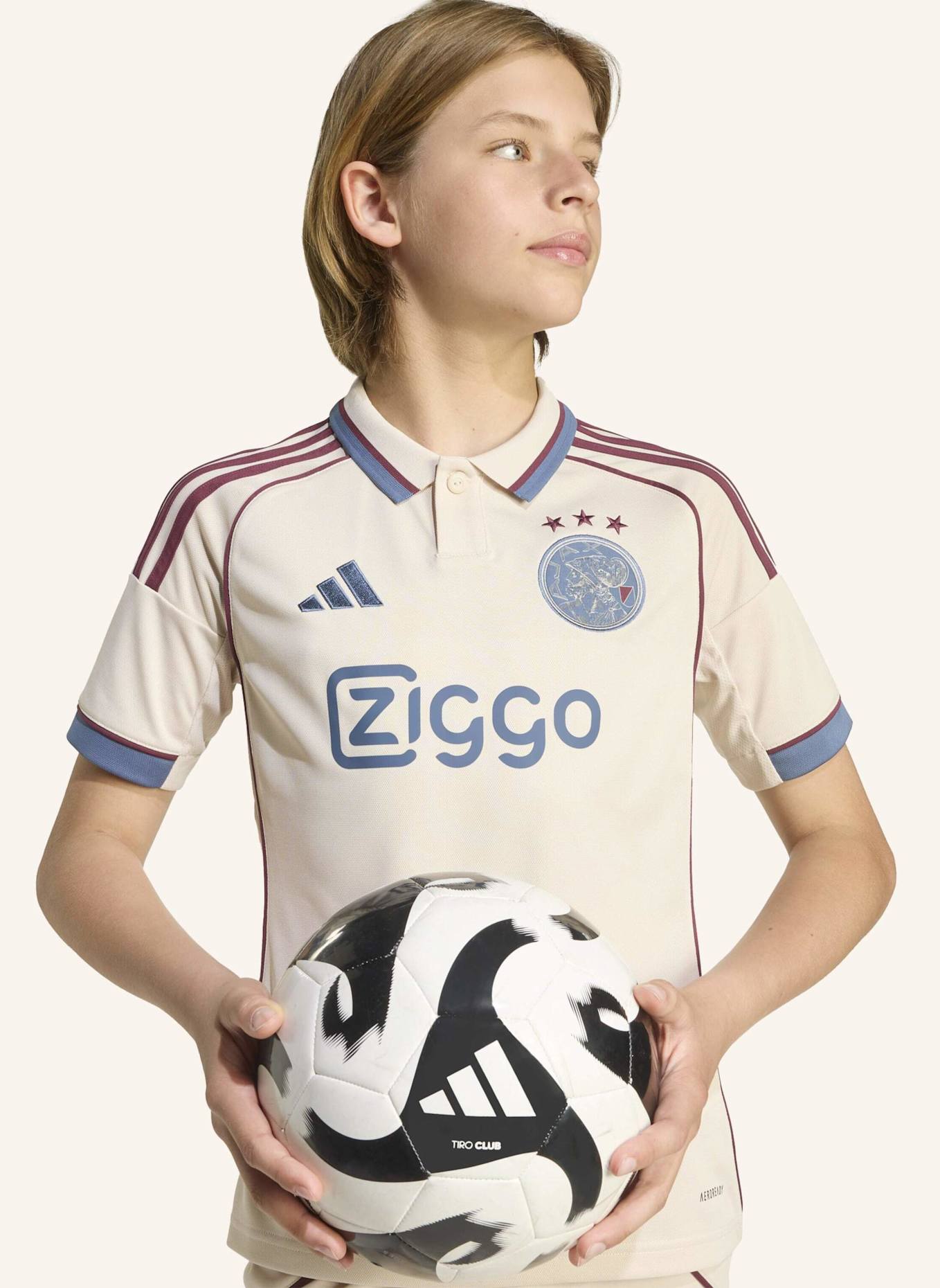 adidas AJAX AMSTERDAM 25/26 AUSWEICHTRIKOT: BEIGE