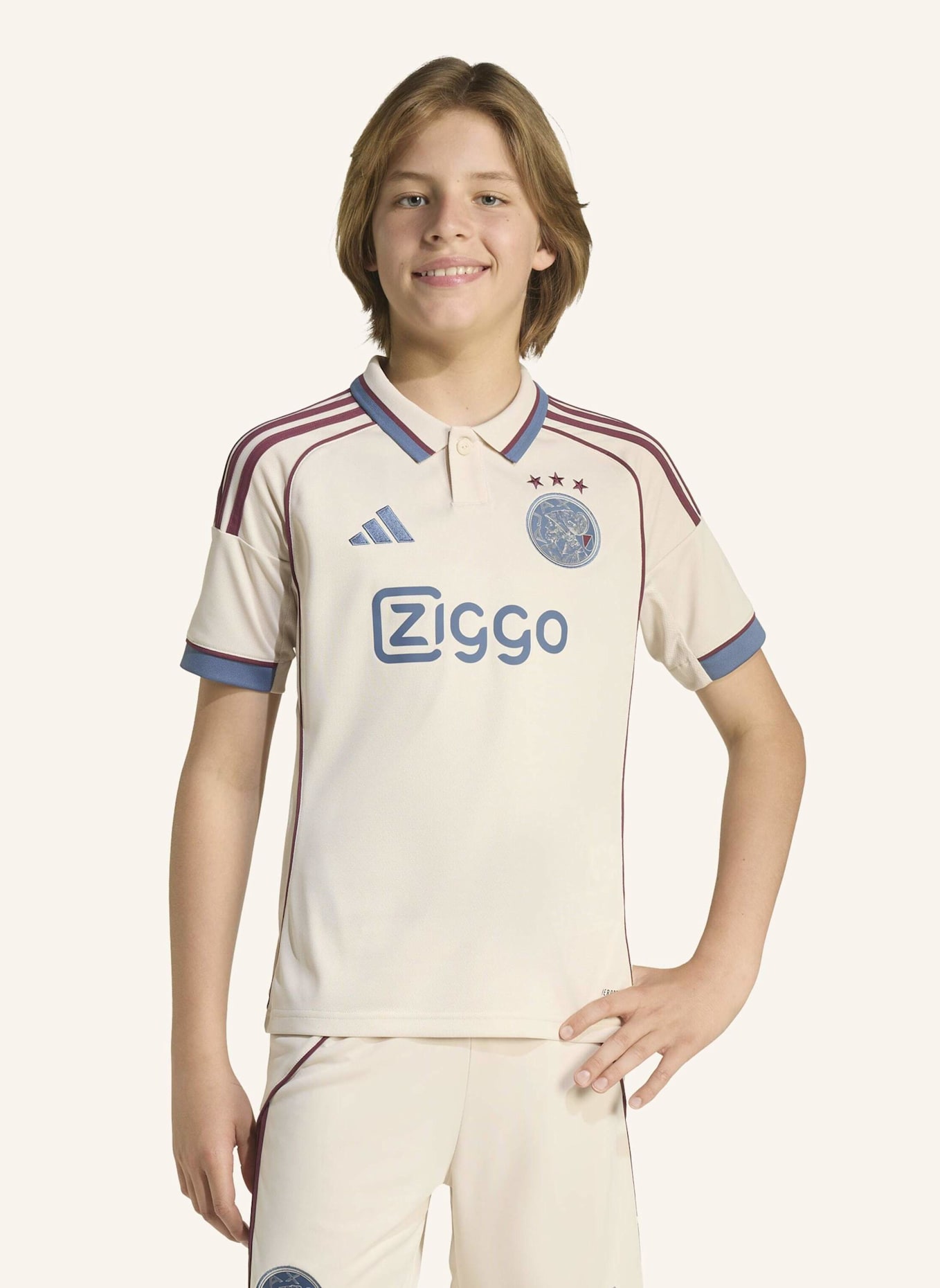 adidas AJAX AMSTERDAM 25/26 AUSWEICHTRIKOT: BEIGE