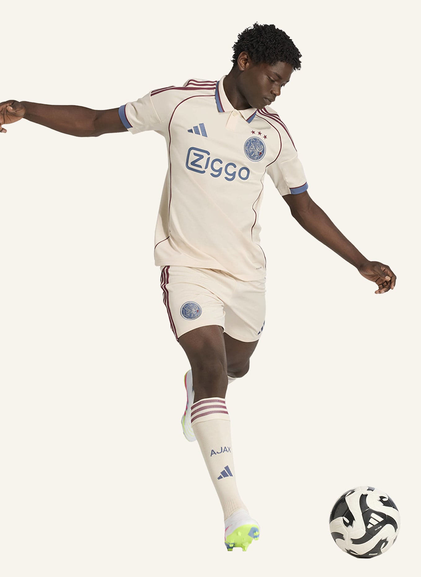 adidas AJAX AMSTERDAM 25/26 AUSWEICHTRIKOT: BEIGE