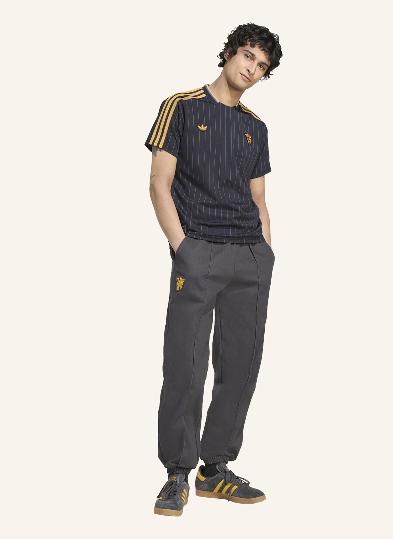 adidas Originals MANCHESTER UNITED TERRACE ICONS JERSEY: SCHWARZ