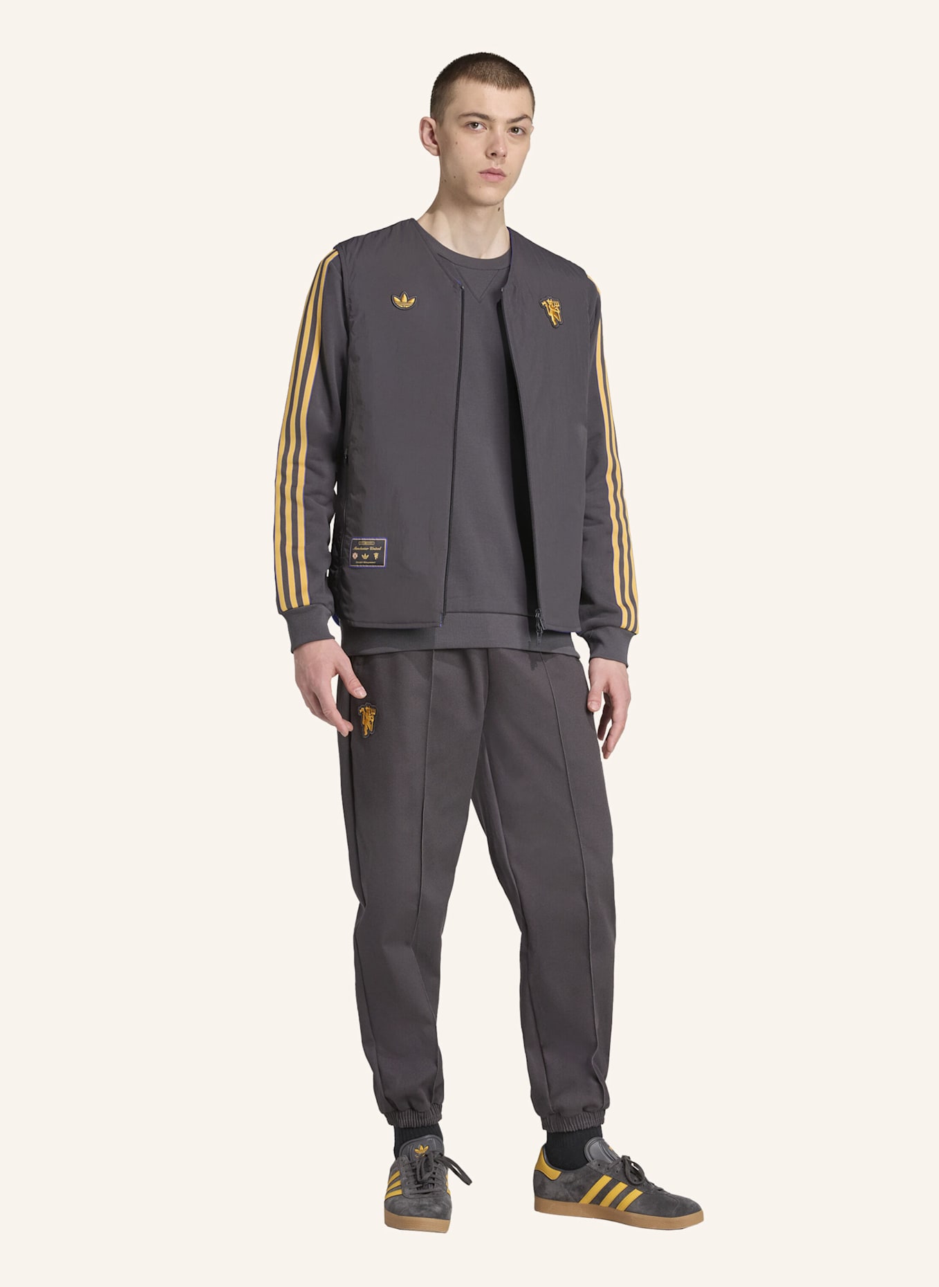 adidas Originals MANCHESTER UNITED TERRACE ICONS WESTE: SCHWARZ/ BLAU