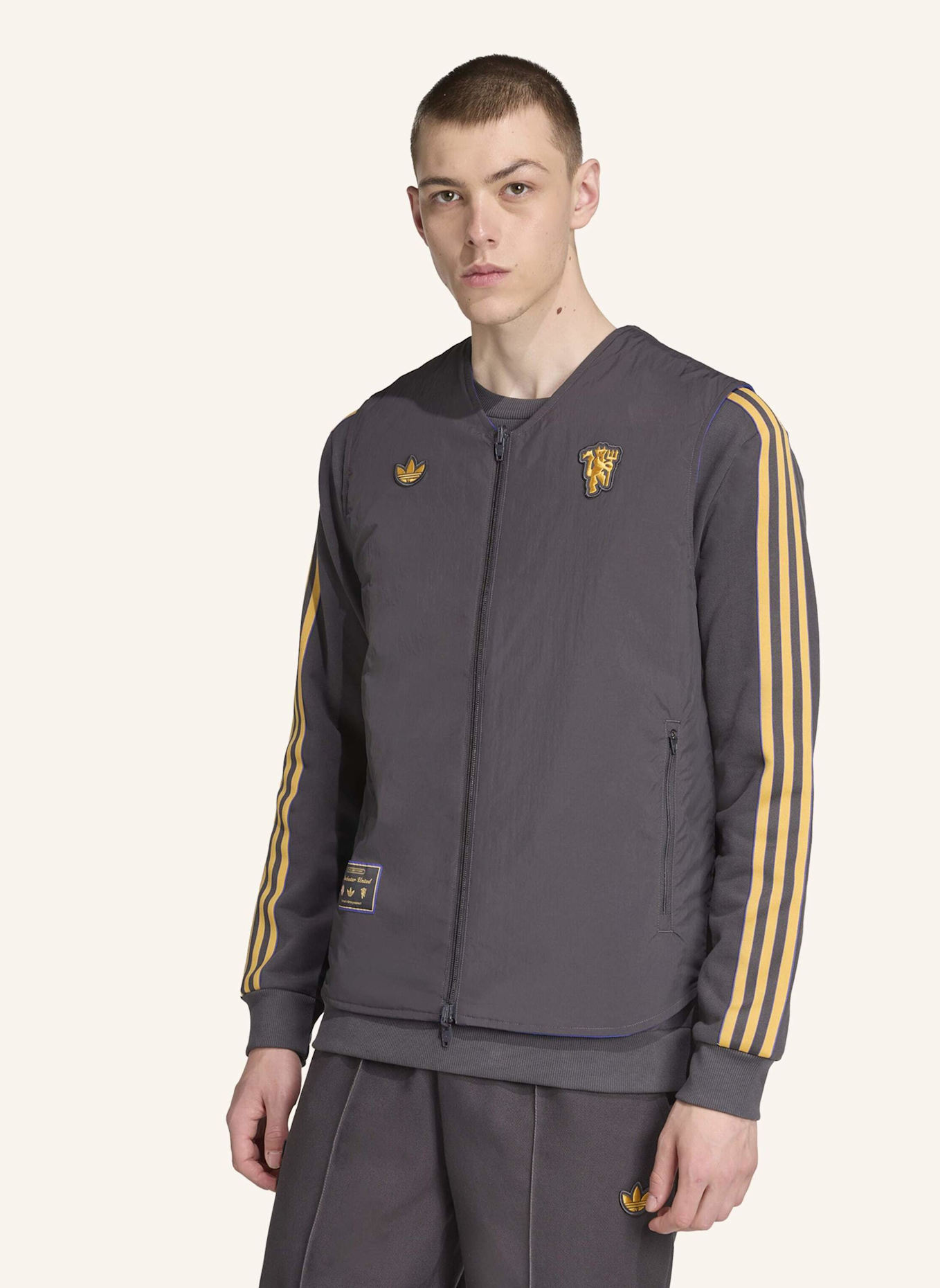 adidas Originals MANCHESTER UNITED TERRACE ICONS WESTE: SCHWARZ/ BLAU