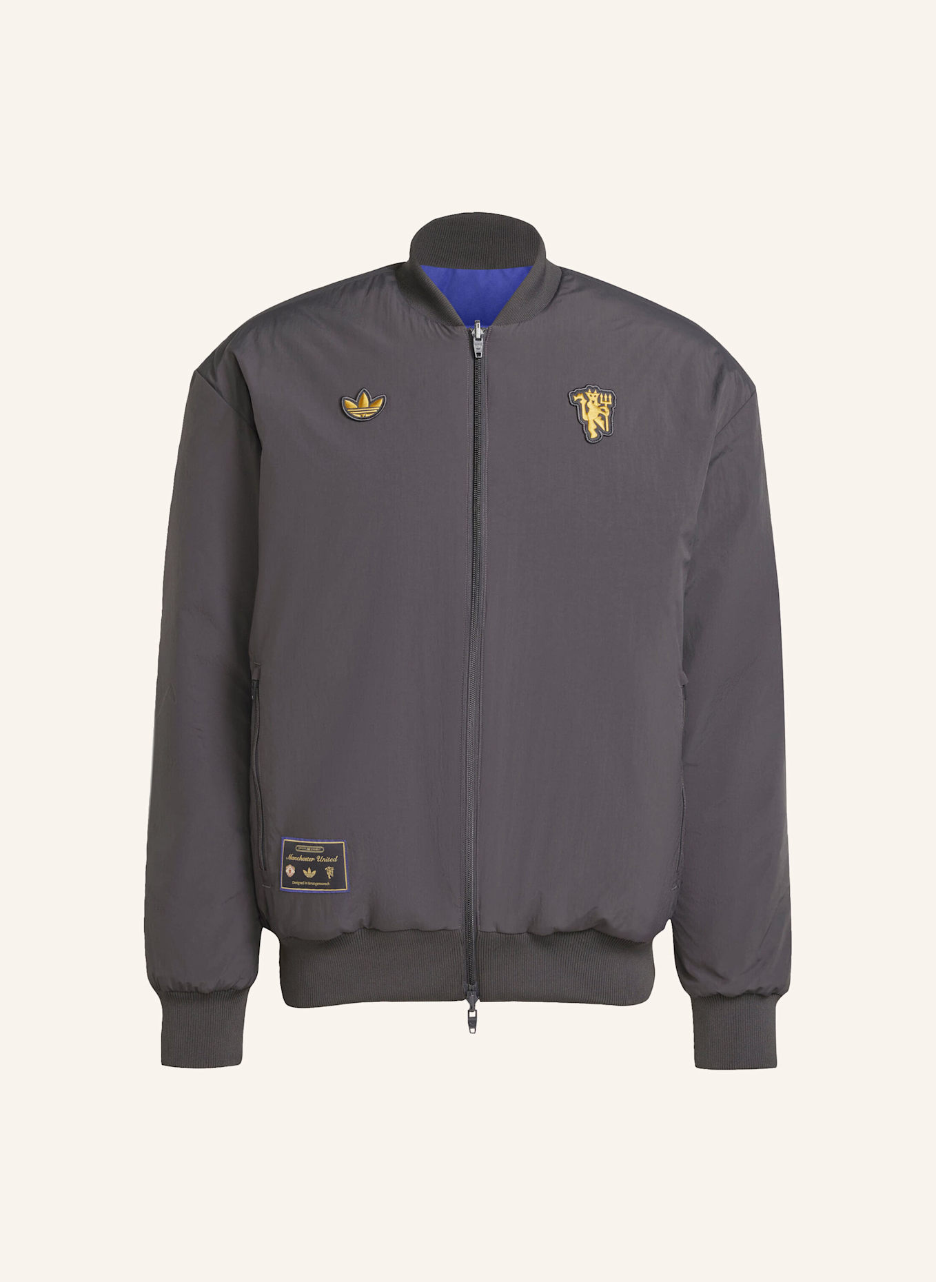 adidas Originals MANCHESTER UNITED TERRACE ICONS JACKE: SCHWARZ/ BLAU