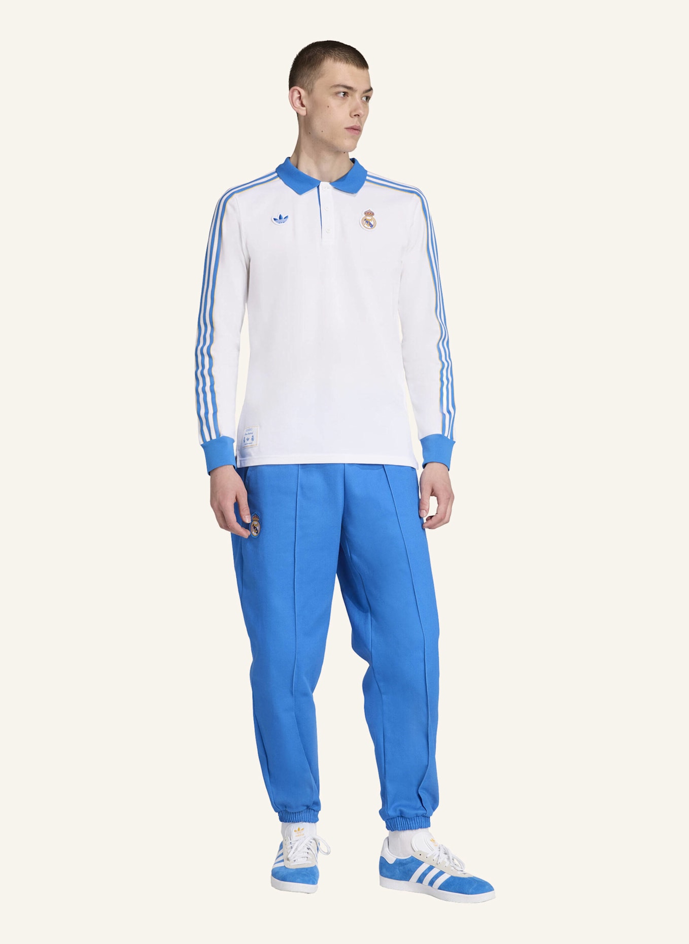 adidas Originals REAL MADRID TERRACE ICONS DRILL HOSE: BLAU