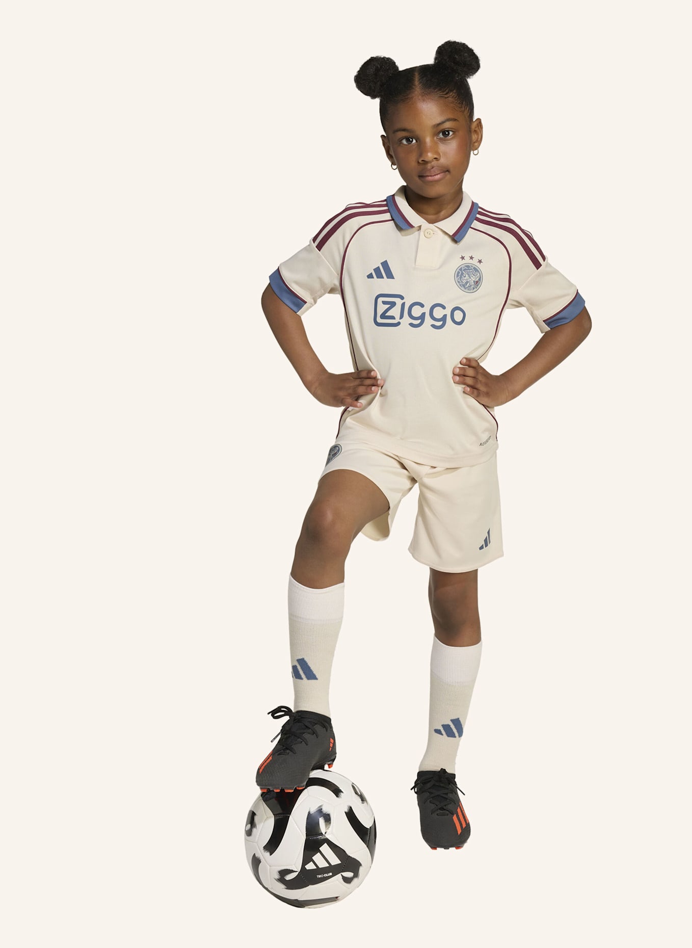 adidas AJAX 25/26 KIDS MINI-AUSWEICHAUSRÜSTUNG KINDER: BEIGE