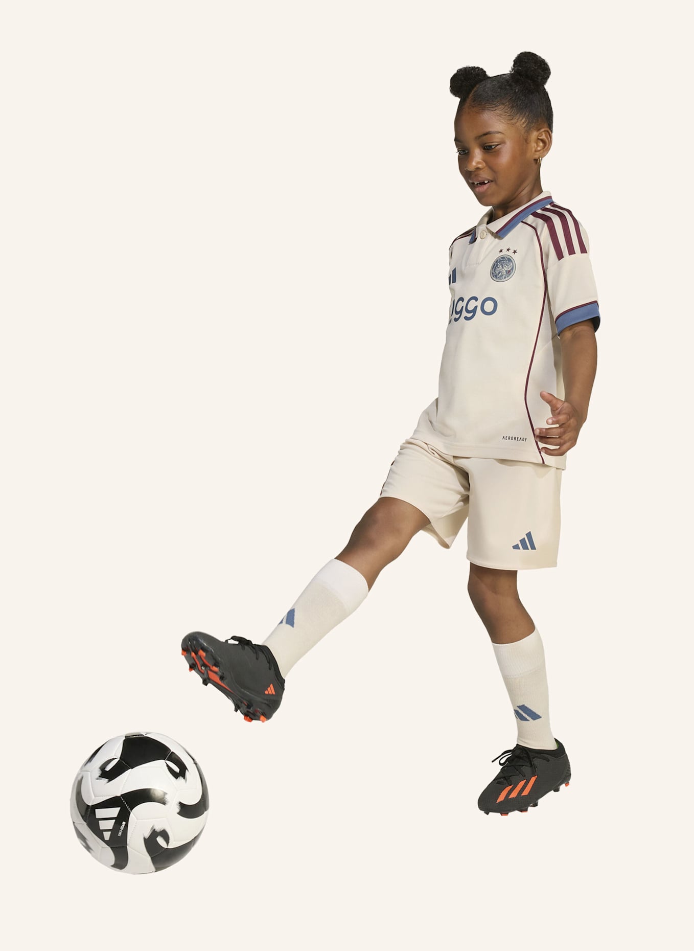 adidas AJAX 25/26 KIDS MINI-AUSWEICHAUSRÜSTUNG KINDER: BEIGE