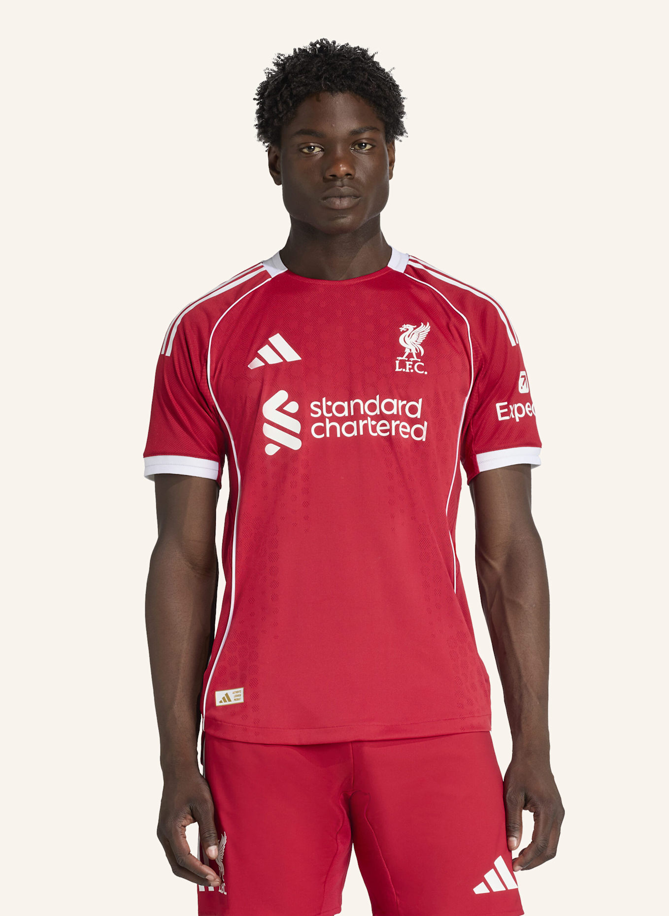 adidas LIVERPOOL FC 25/26 HEIM AUTHENTIC TRIKOT: ROT