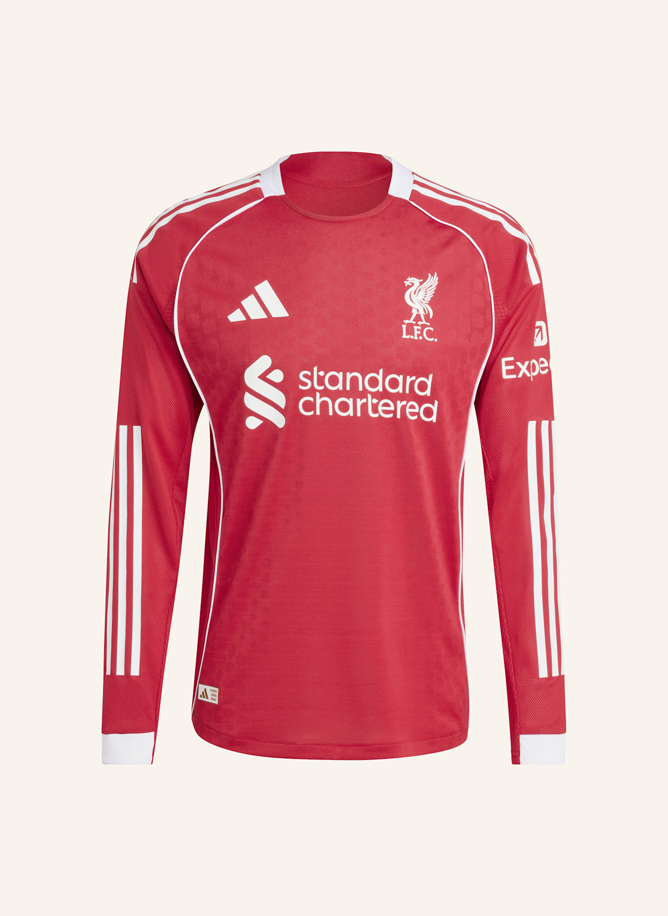 adidas FC LIVERPOOL 25/26 LANGÄRMELIGES HEIMTRIKOT AUTHENTIC: ROT