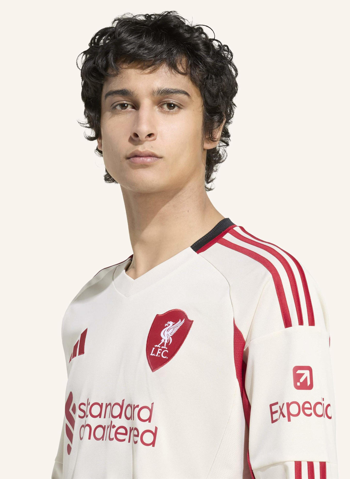 adidas FC LIVERPOOL 25/26 AUSWÄRTSTRIKOT, LANGÄRMLIG: WEISS