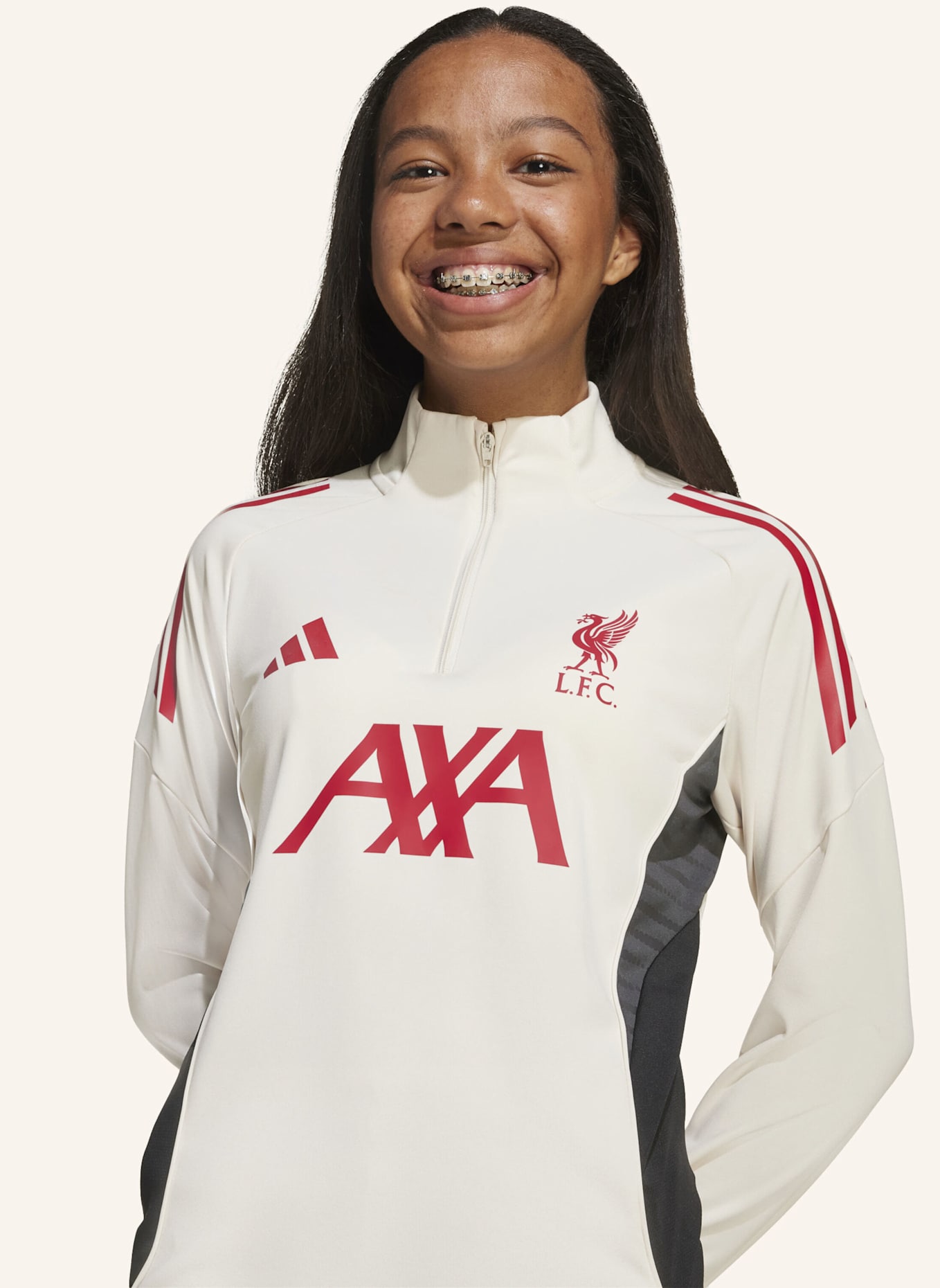 adidas LIVERPOOL FC TIRO 25 COMPETITION TRAININGSOBERTEIL KINDER: WEISS