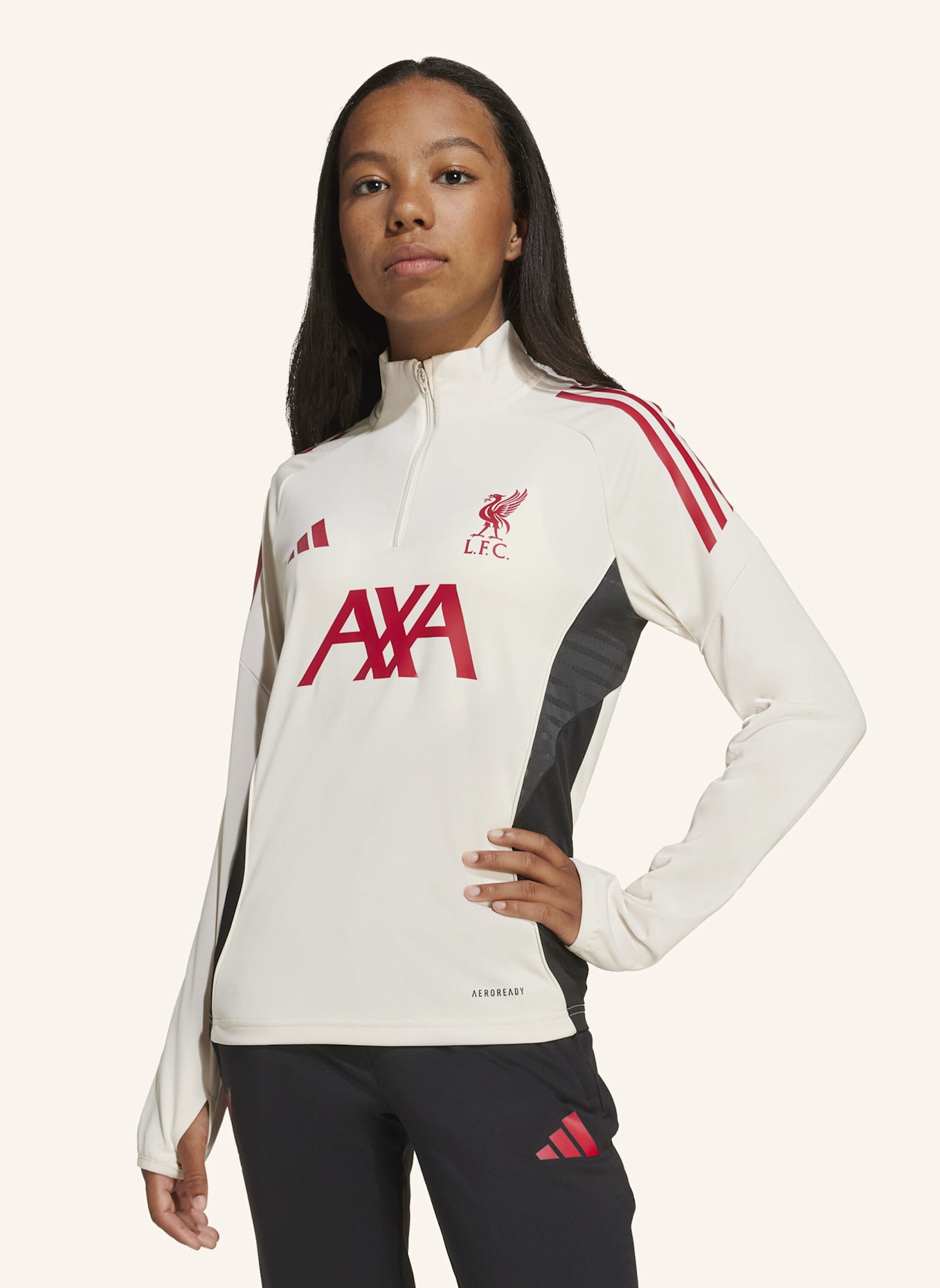 adidas LIVERPOOL FC TIRO 25 COMPETITION TRAININGSOBERTEIL KINDER: WEISS