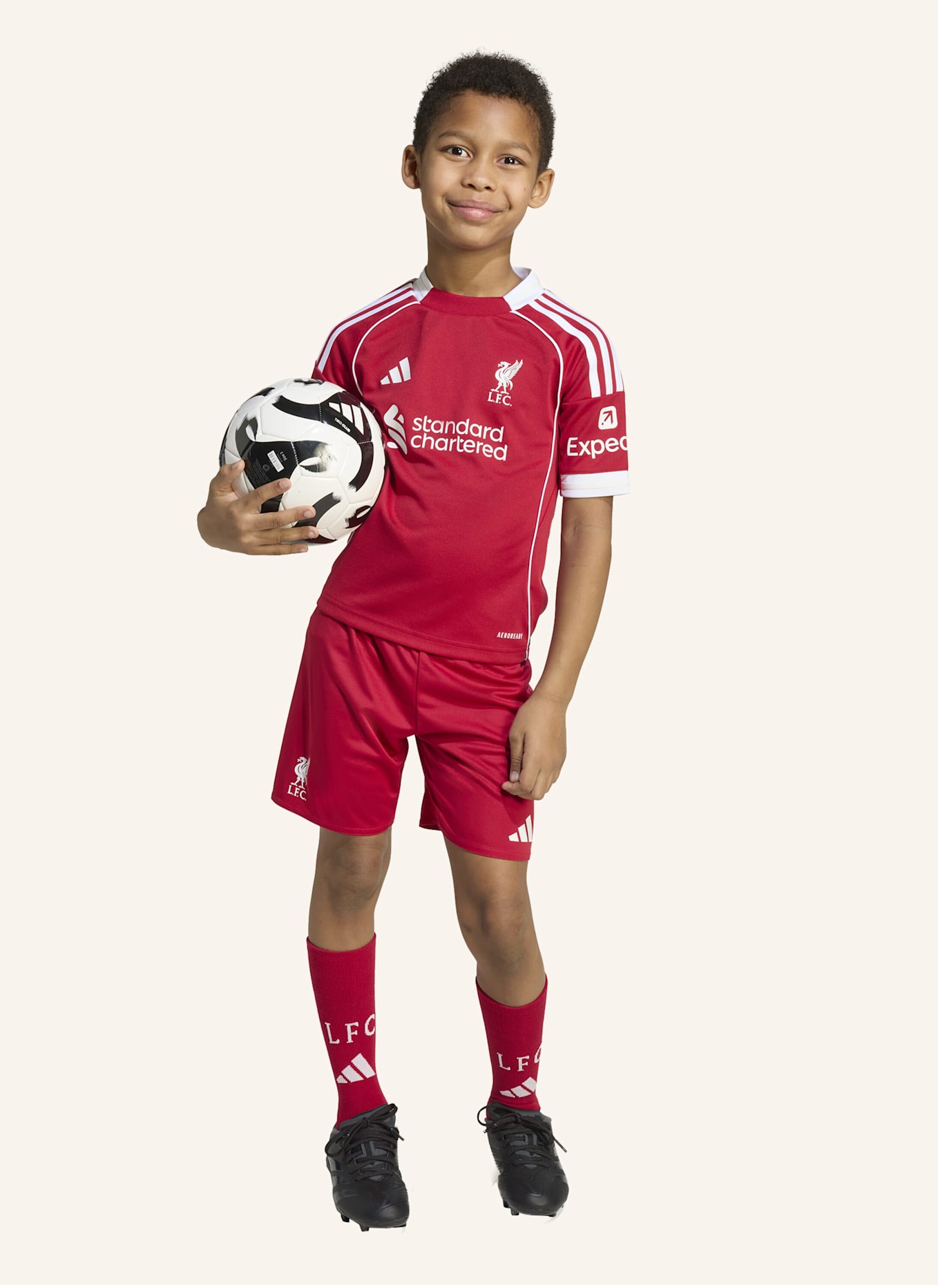 adidas FC LIVERPOOL 25/26 KIDS MINI-HEIMAUSRÜSTUNG: ROT