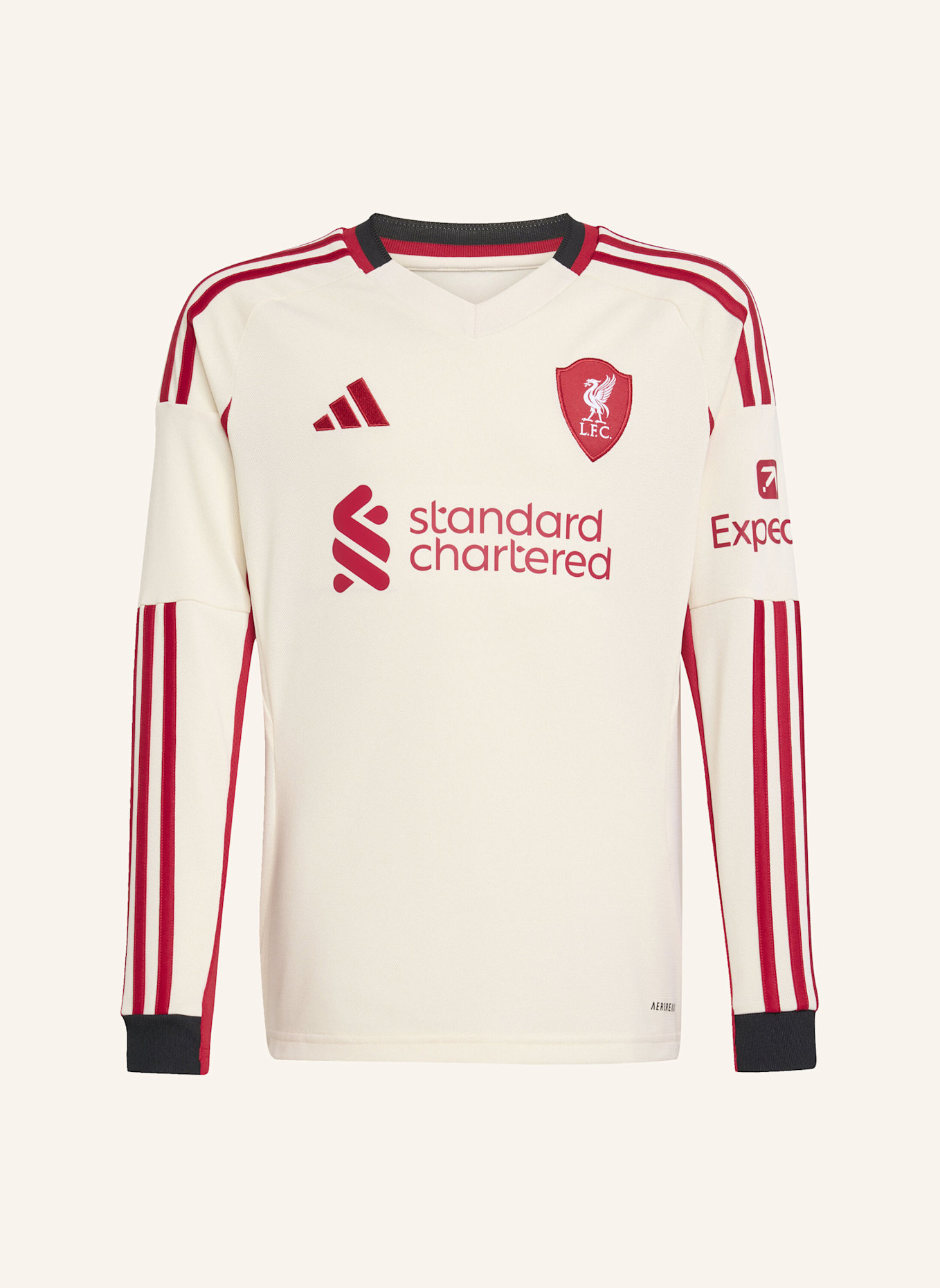 adidas LIVERPOOL FC 25/26 LANGÄRMELIGES AUSWÄRTSTRIKOT FÜR KINDER: WEISS