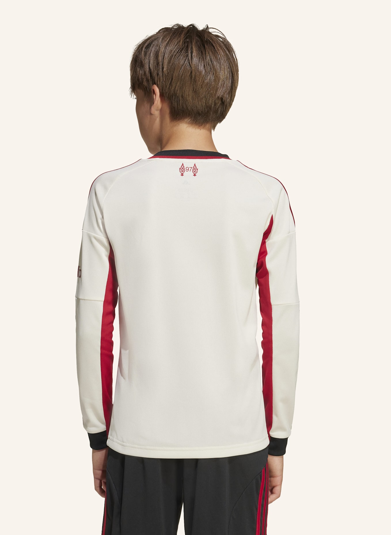 adidas LIVERPOOL FC 25/26 LANGÄRMELIGES AUSWÄRTSTRIKOT FÜR KINDER: WEISS