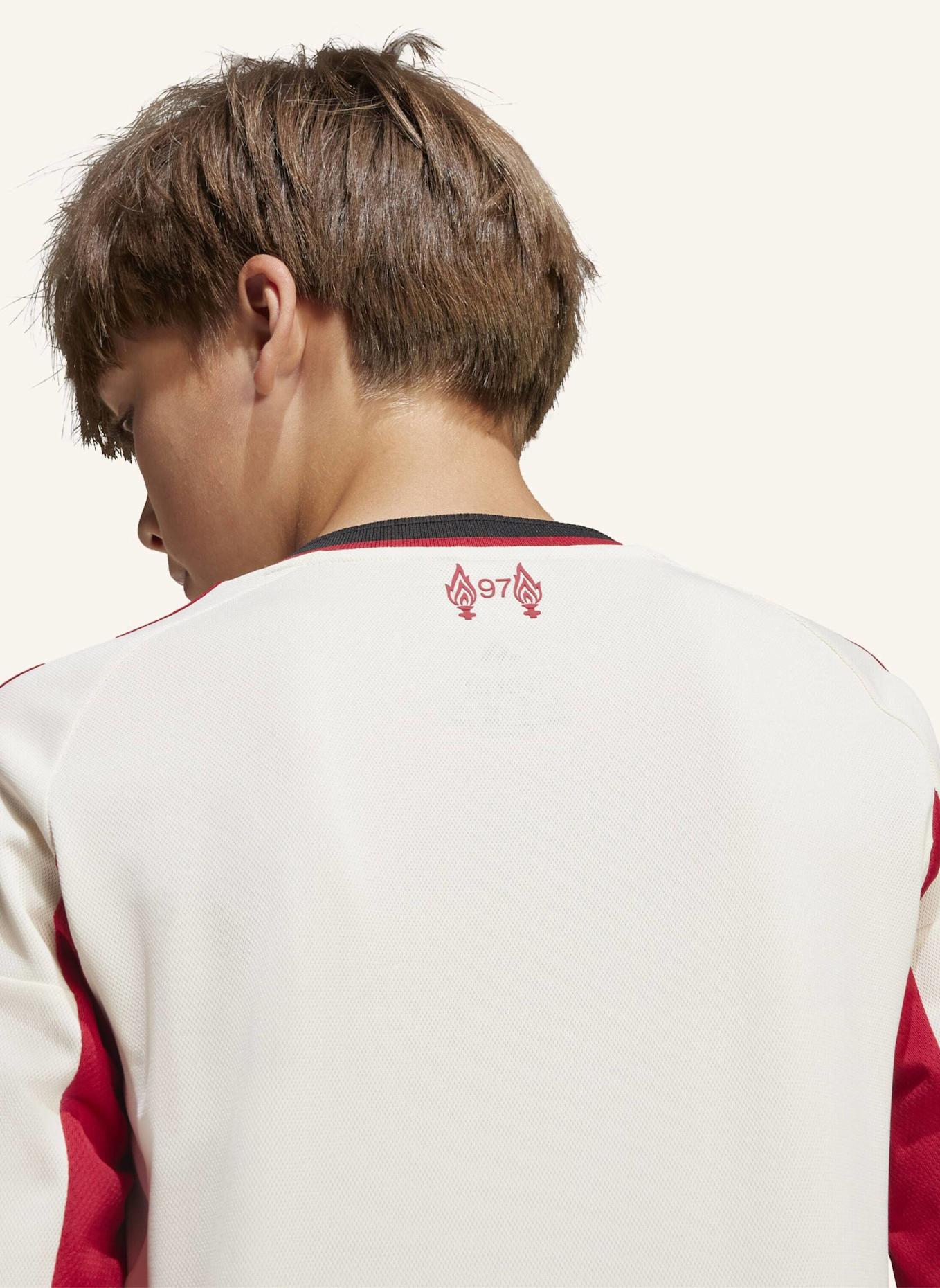 adidas LIVERPOOL FC 25/26 LANGÄRMELIGES AUSWÄRTSTRIKOT FÜR KINDER: WEISS