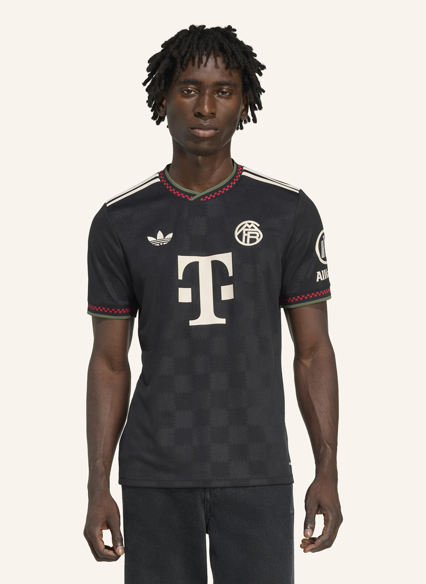 adidas FC BAYERN MÜNCHEN 25/26 AUSWEICHTRIKOT: SCHWARZ/ BEIGE