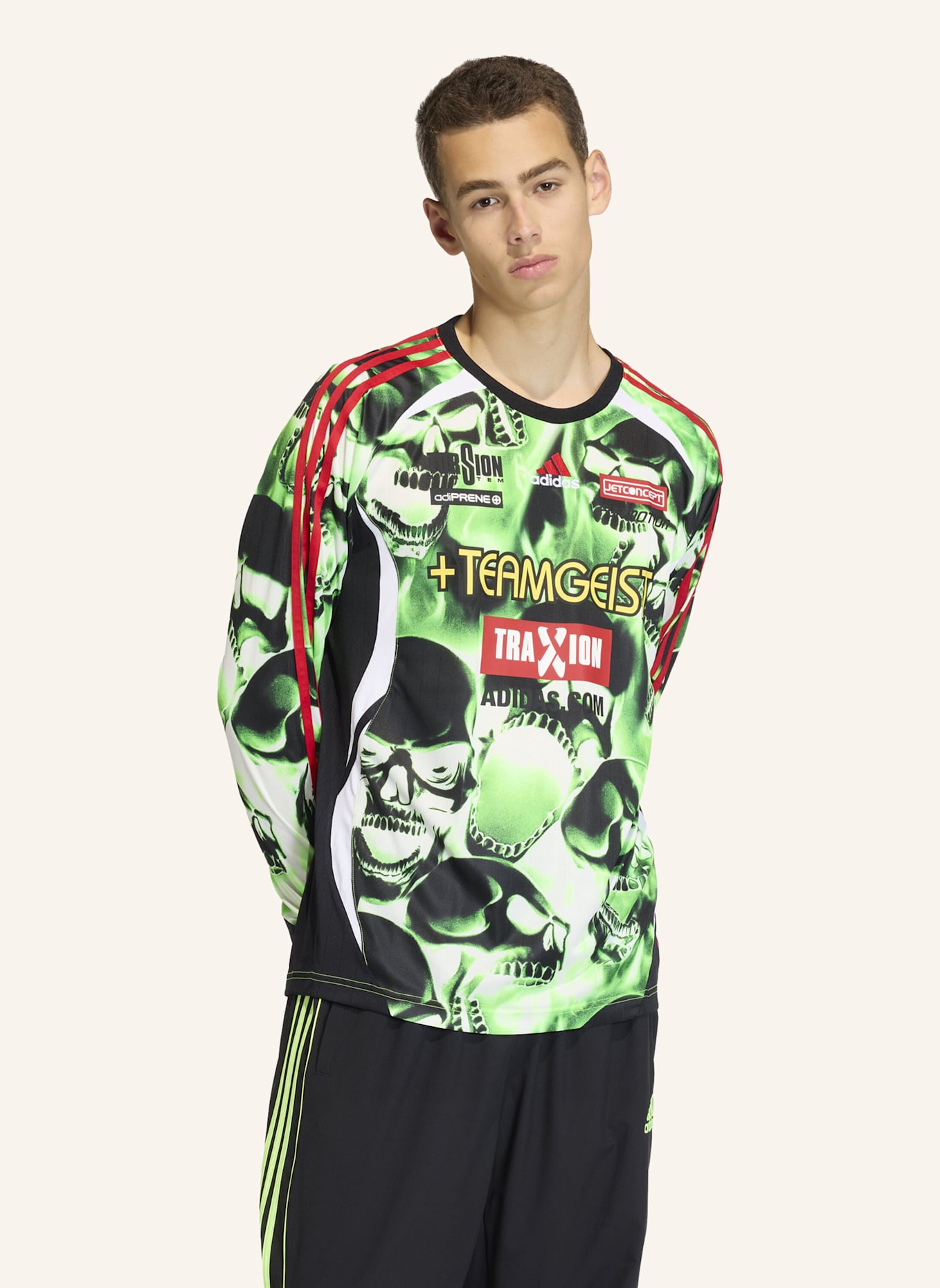 adidas Originals TEAMGEIST MOTO AOP TRIKOT: GRÜN