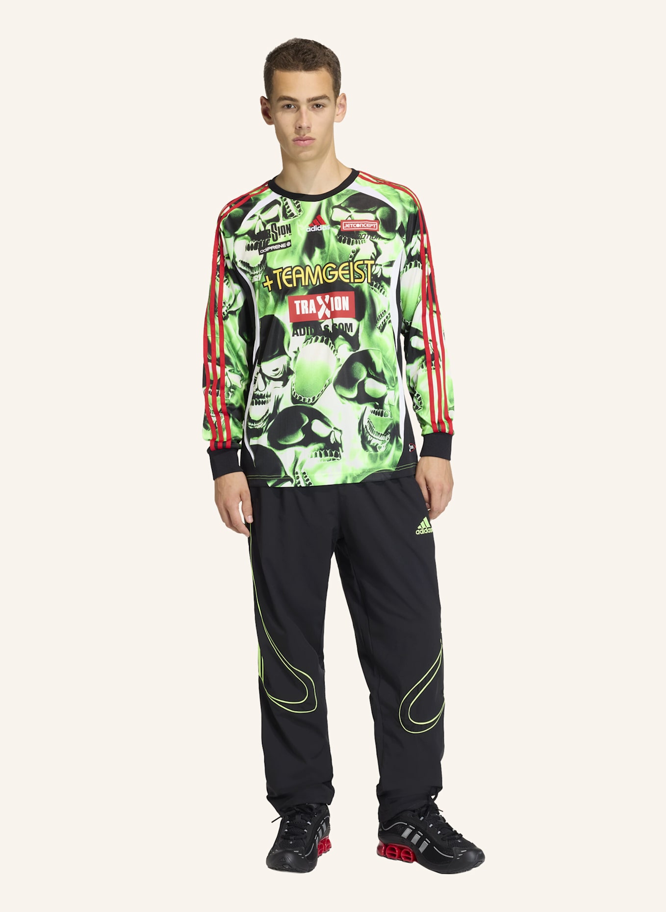 adidas Originals TEAMGEIST MOTO AOP TRIKOT: GRÜN