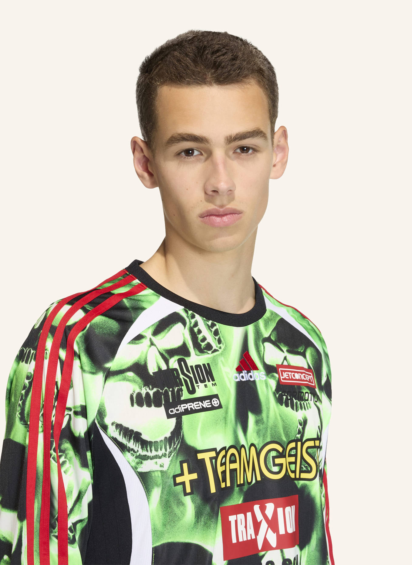adidas Originals TEAMGEIST MOTO AOP TRIKOT: GRÜN