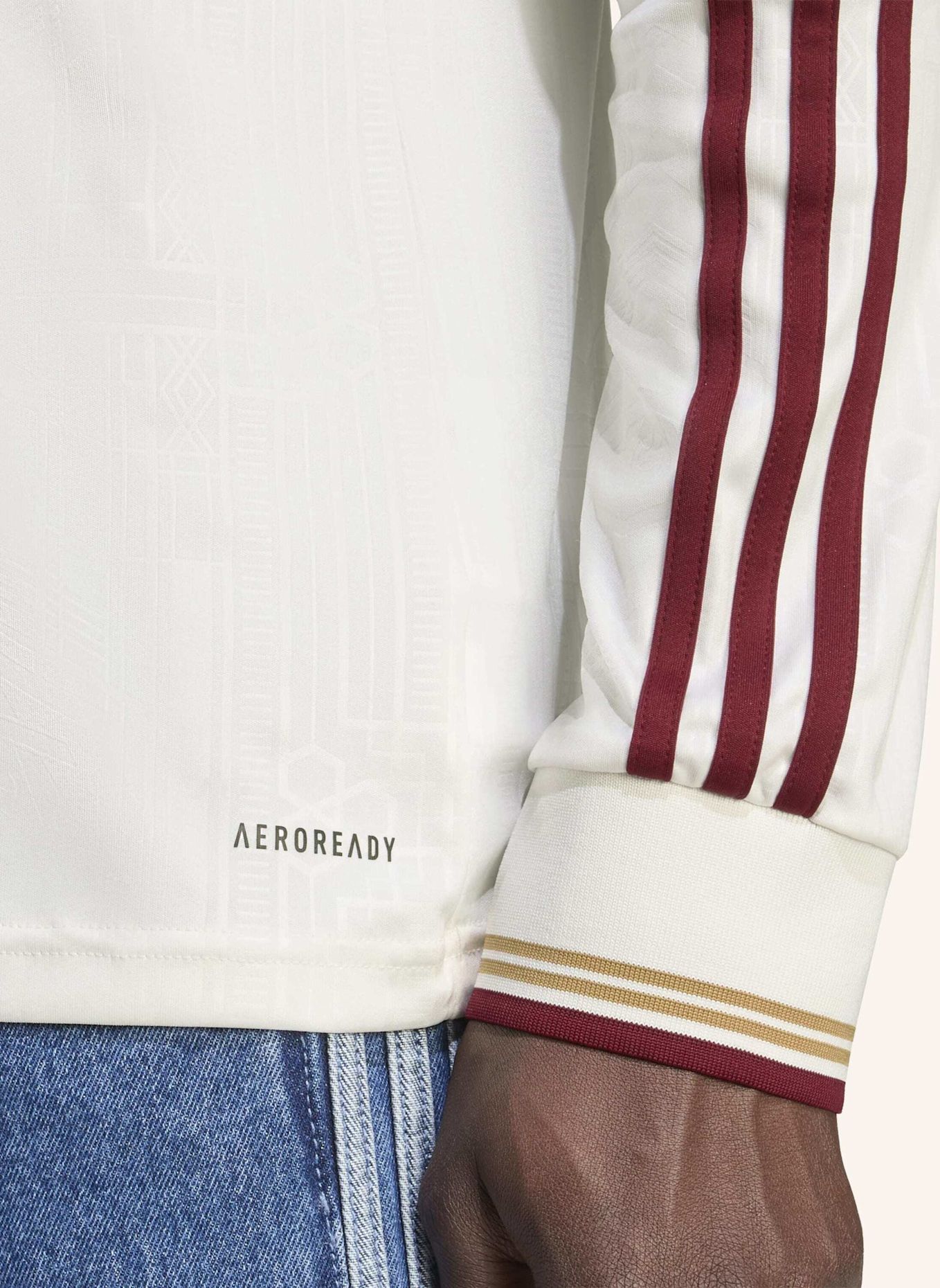 adidas FC ARSENAL 25/26 LANGARM-AUSWEICHTRIKOT: WEISS/ ROT