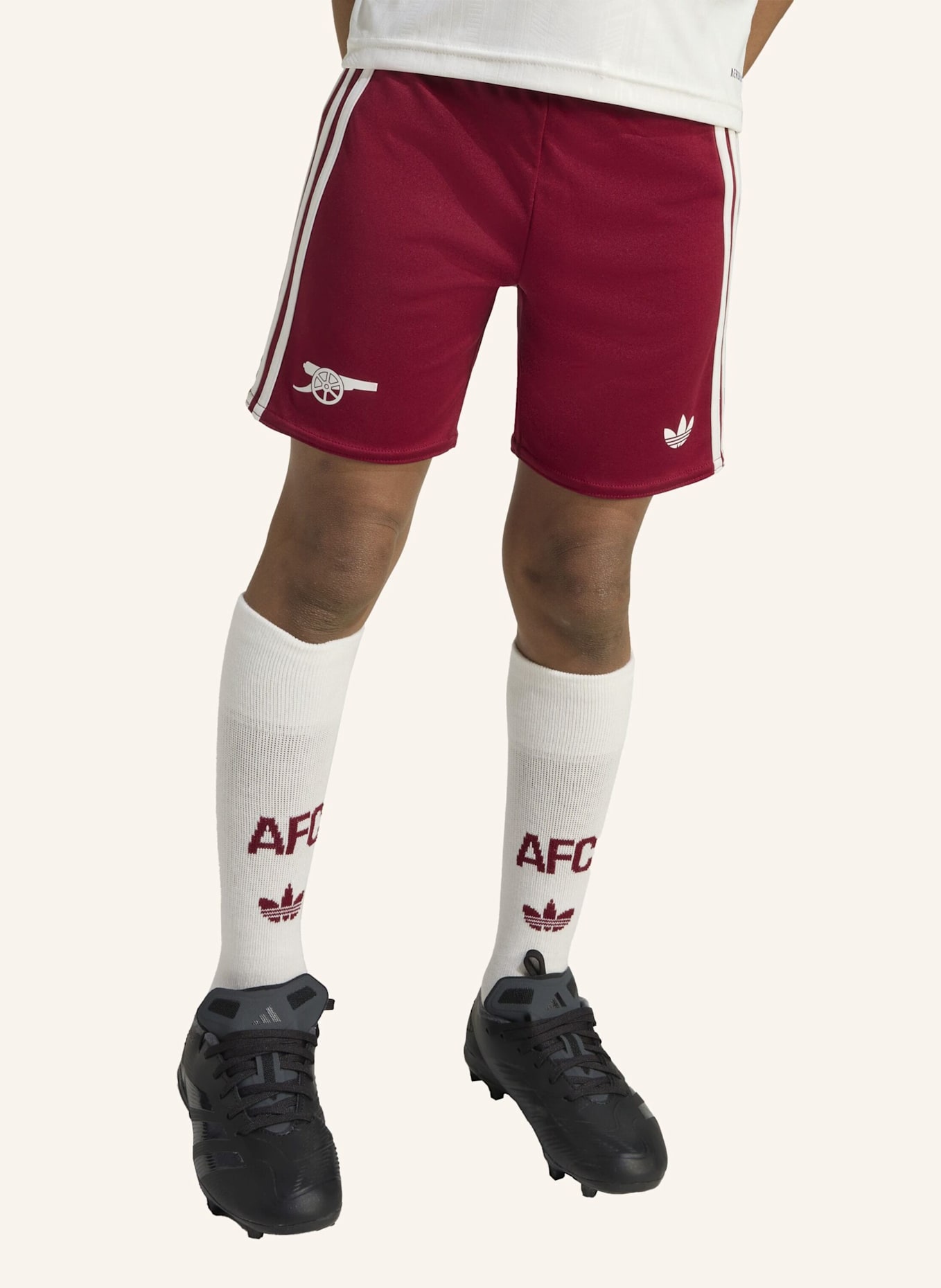 adidas FC ARSENAL 25/26 KIDS MINI-AUSWEICHAUSRÜSTUNG: WEISS/ ROT