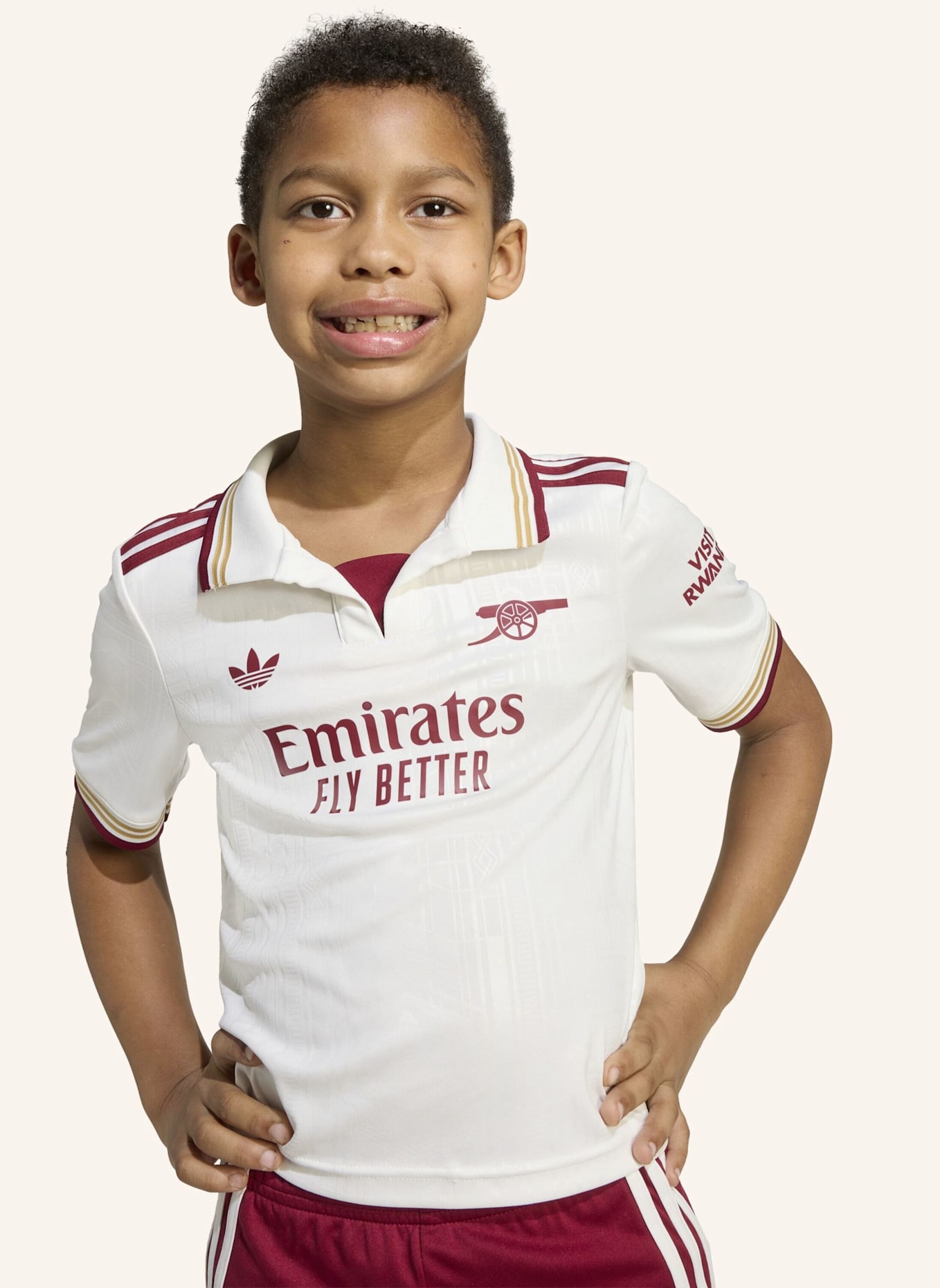 adidas FC ARSENAL 25/26 KIDS MINI-AUSWEICHAUSRÜSTUNG: WEISS/ ROT