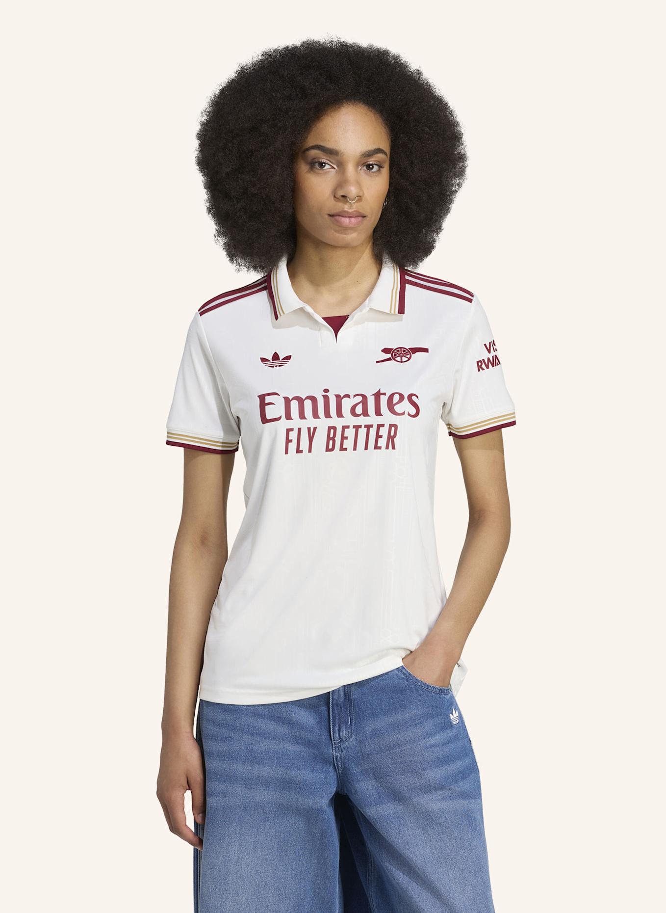 adidas FC ARSENAL 25/26 AUSWEICHTRIKOT: WEISS/ ROT