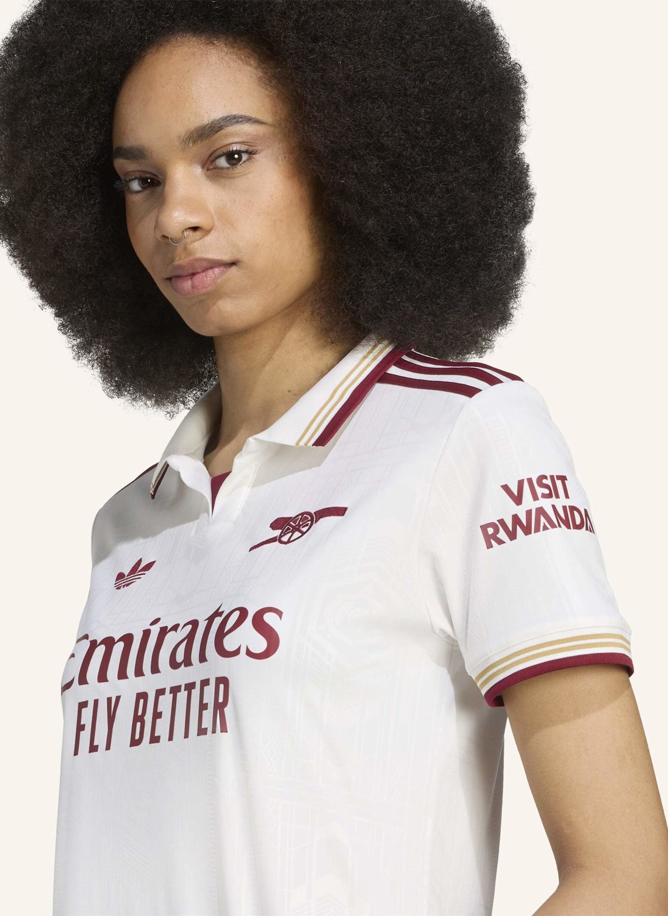 adidas FC ARSENAL 25/26 AUSWEICHTRIKOT: WEISS/ ROT