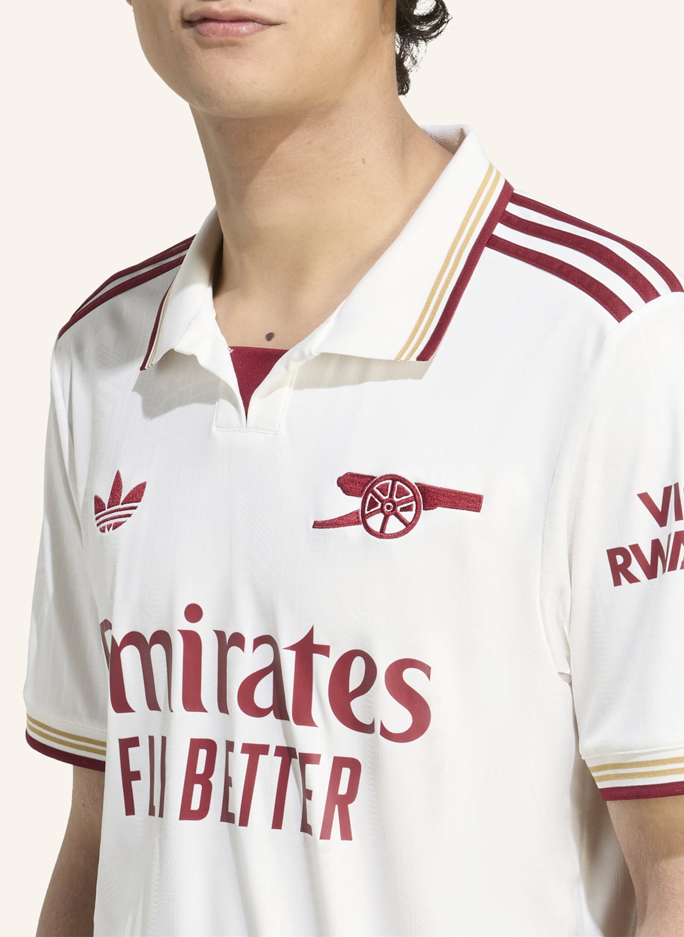 adidas FC ARSENAL 25/26 AUSWEICHTRIKOT: WEISS/ ROT
