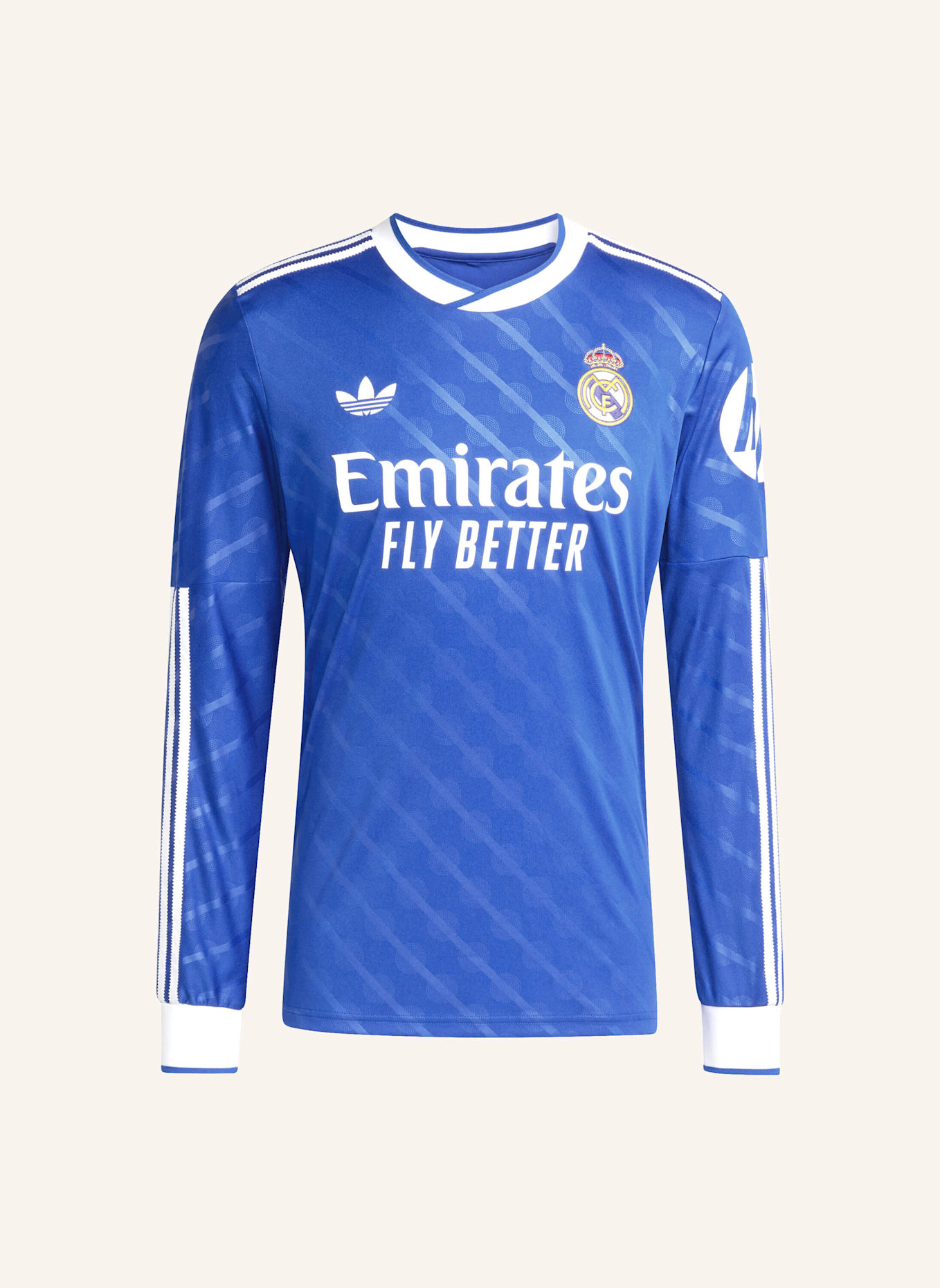 adidas REAL MADRID 25/26 LANGÄRMELIGES AUSWEICHTRIKOT: BLAU