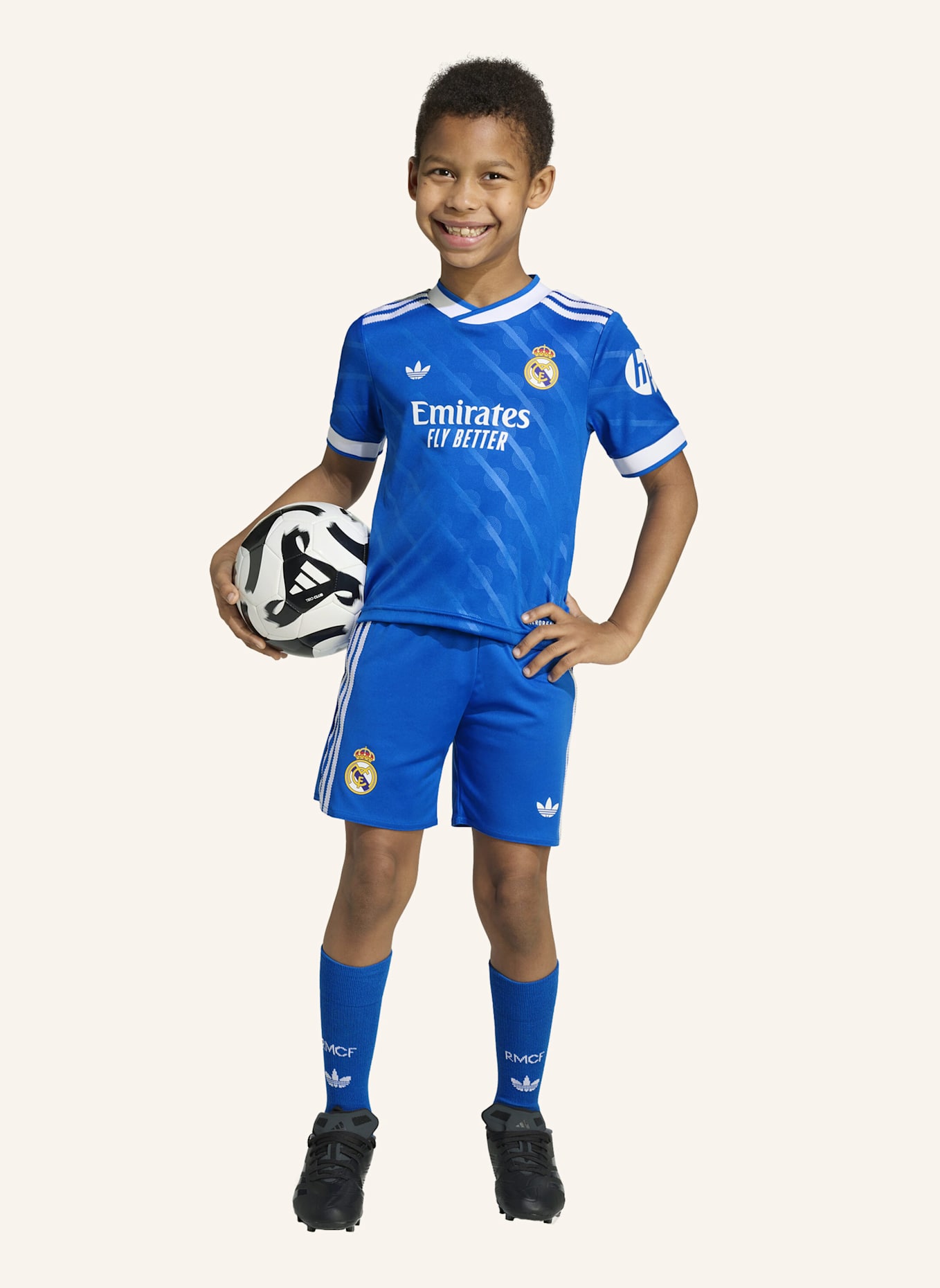 adidas REAL MADRID 25/26 AUSWEICHAUSRÜSTUNG FÜR KINDER: BLAU