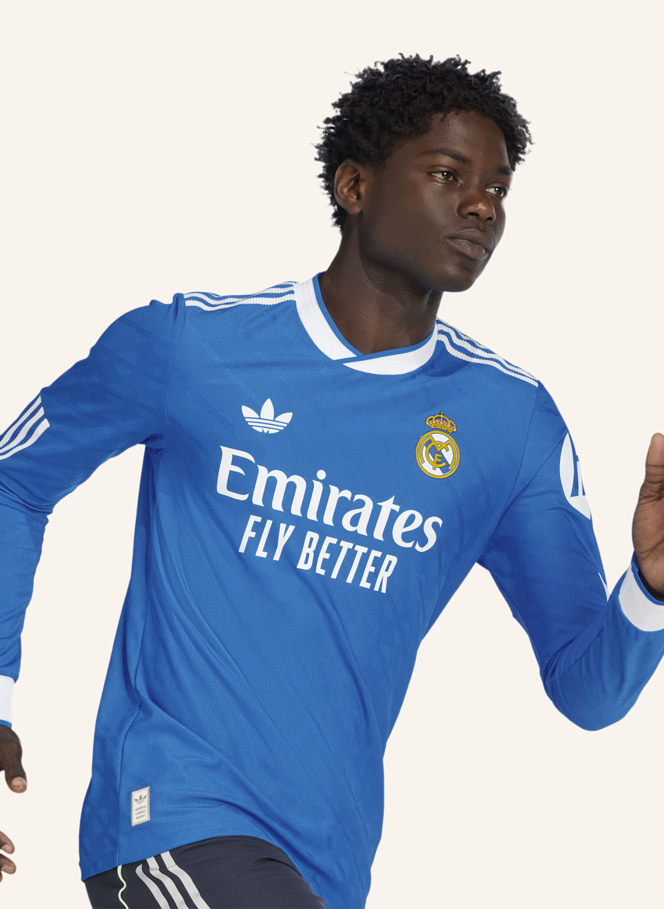 adidas REAL MADRID 25/26 LANGÄRMELIGES AUTHENTIC AUSWEICHTRIKOT: BLAU