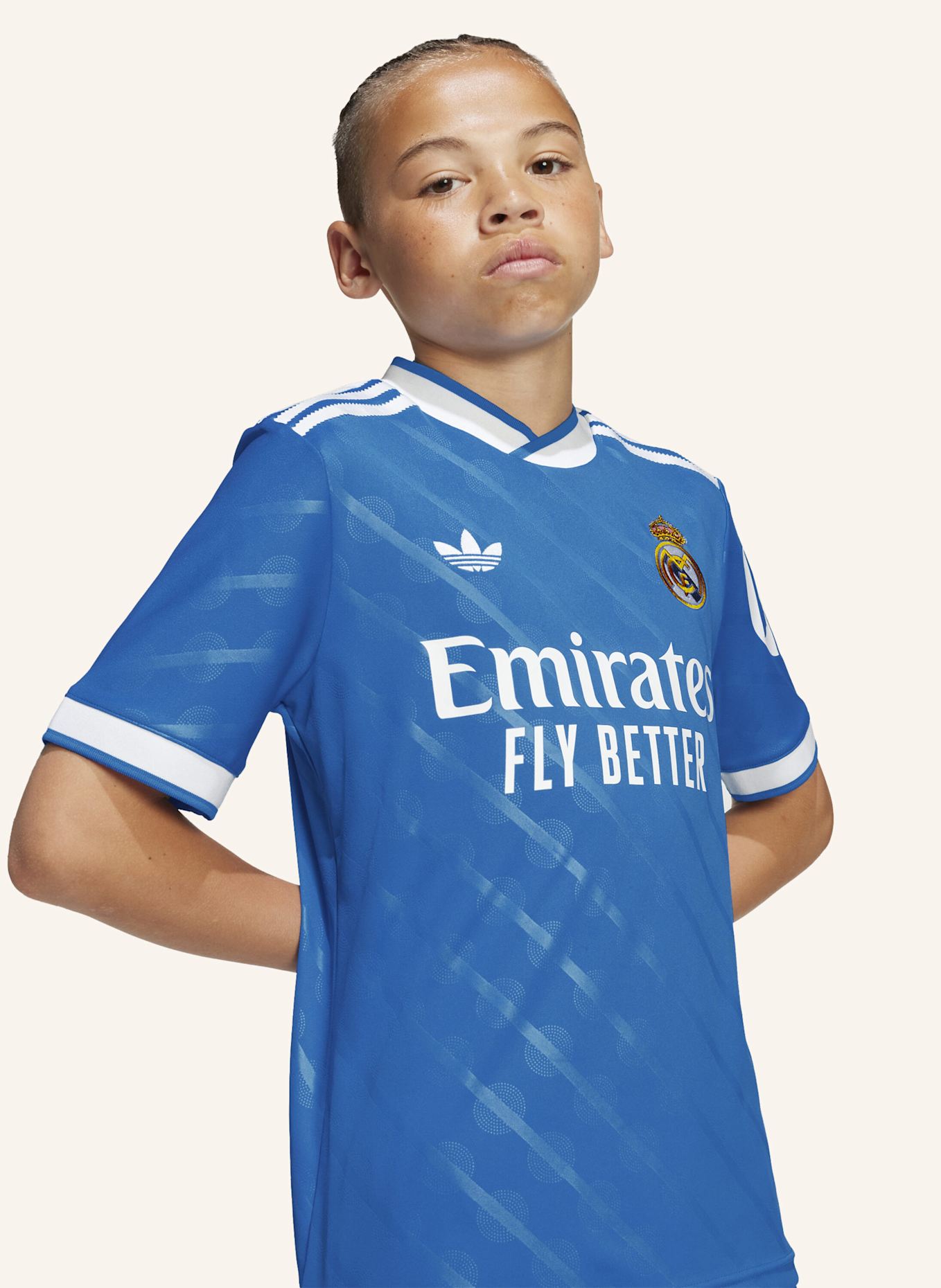 adidas REAL MADRID 25/26 JUNIOR-AUSWEICHAUSRÜSTUNG KINDER: BLAU