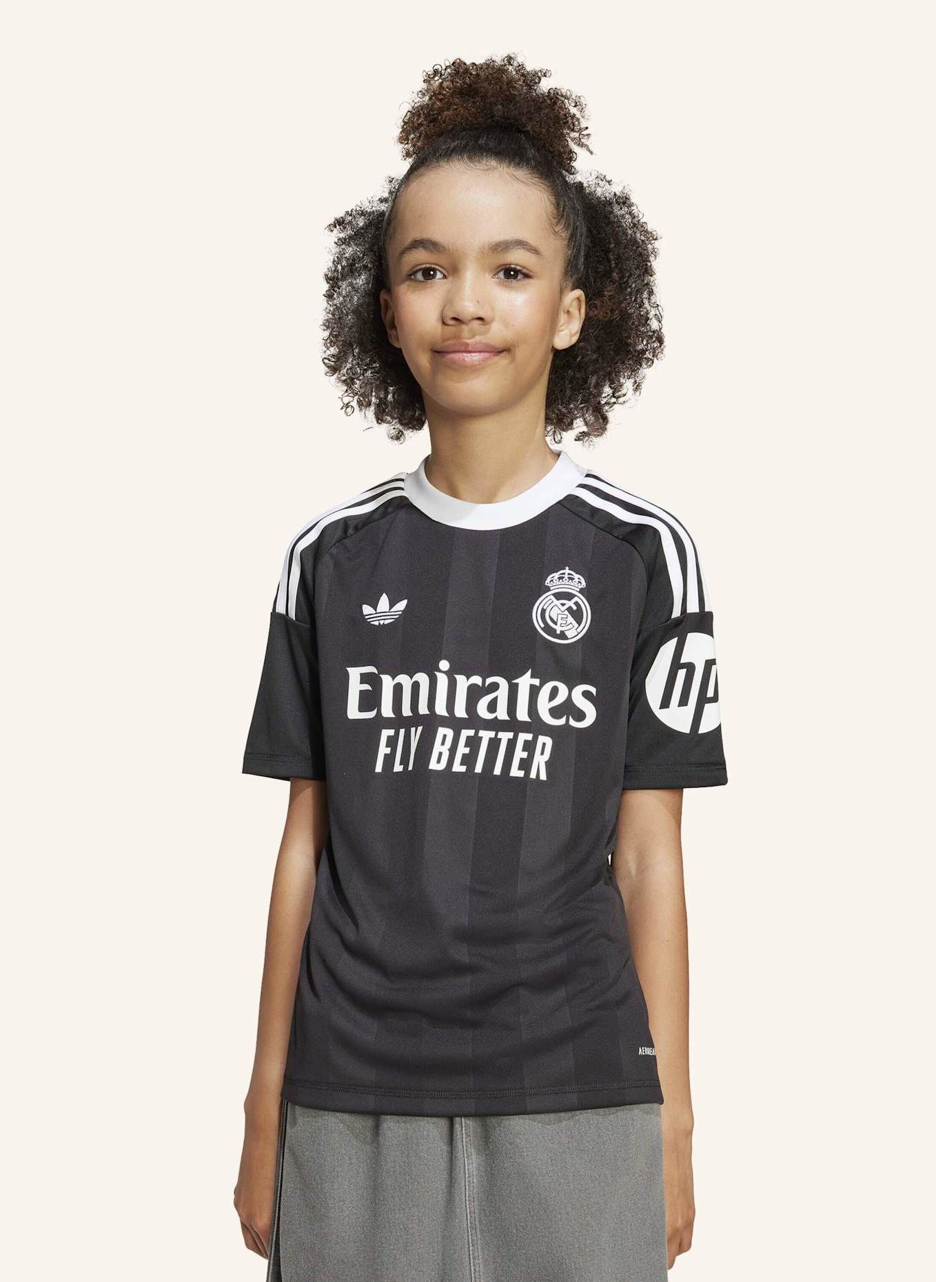 adidas REAL MADRID 25/26 TORWART-AUSWEICHTRIKOT FÜR KINDER: SCHWARZ