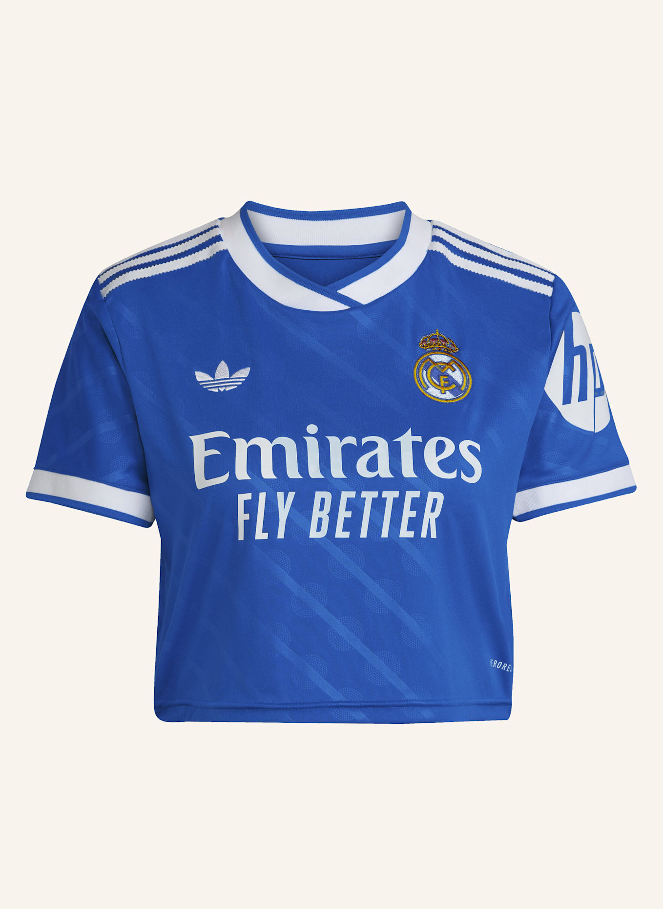 adidas REAL MADRID 25/26 KÜRZER GESCHNITTENES AUSWEICHTRIKOT: BLAU